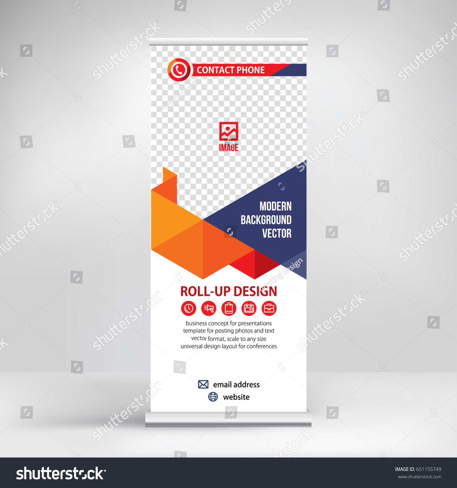 Modern Graphic Design Banner Rollup Template Stock Vector Royalty Free