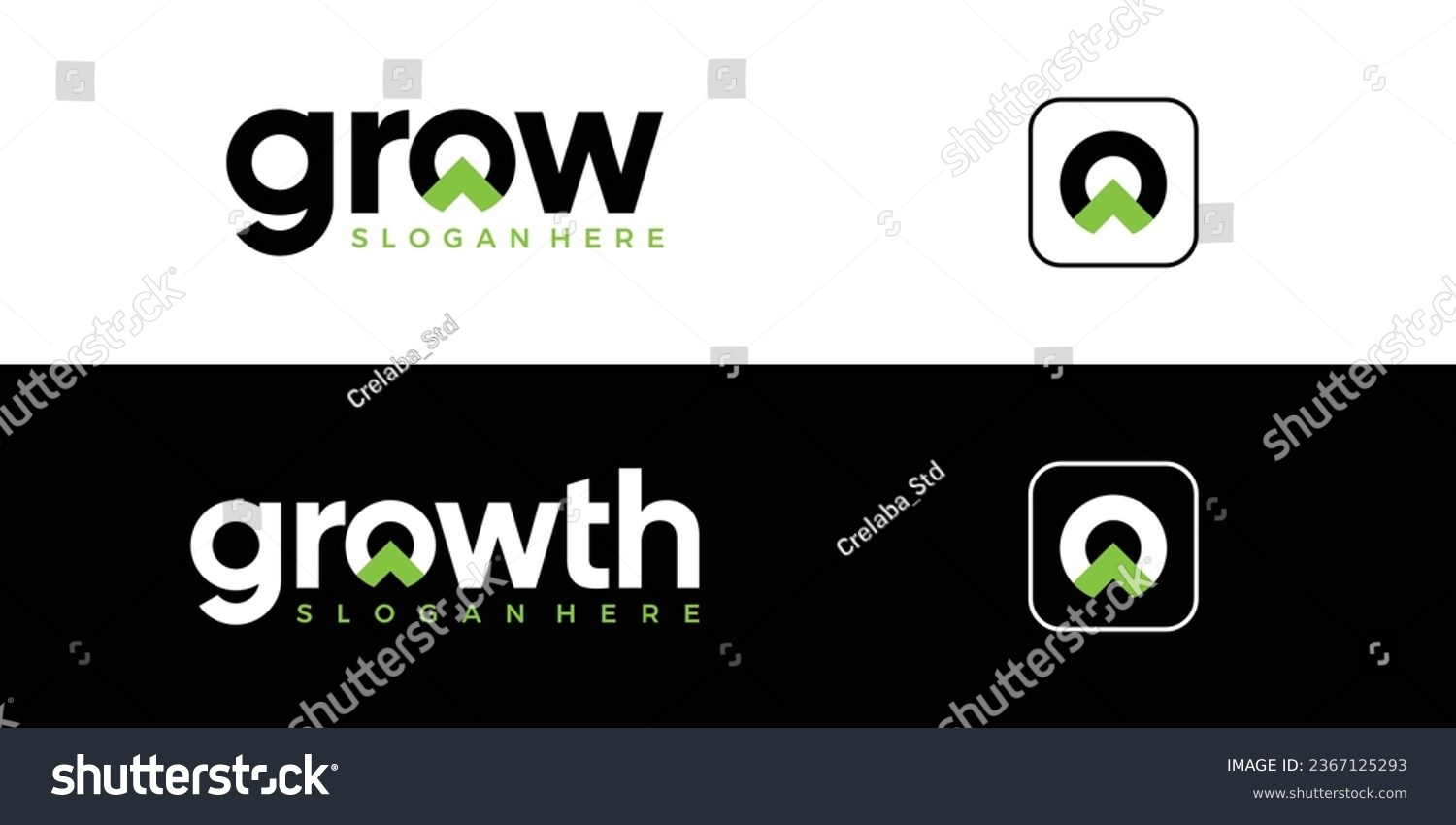 SVG of Modern growth logo design wordmark. Abstract arrow shapes logo design in letter O graphic vector illustration. Symbol, icon, creative. svg