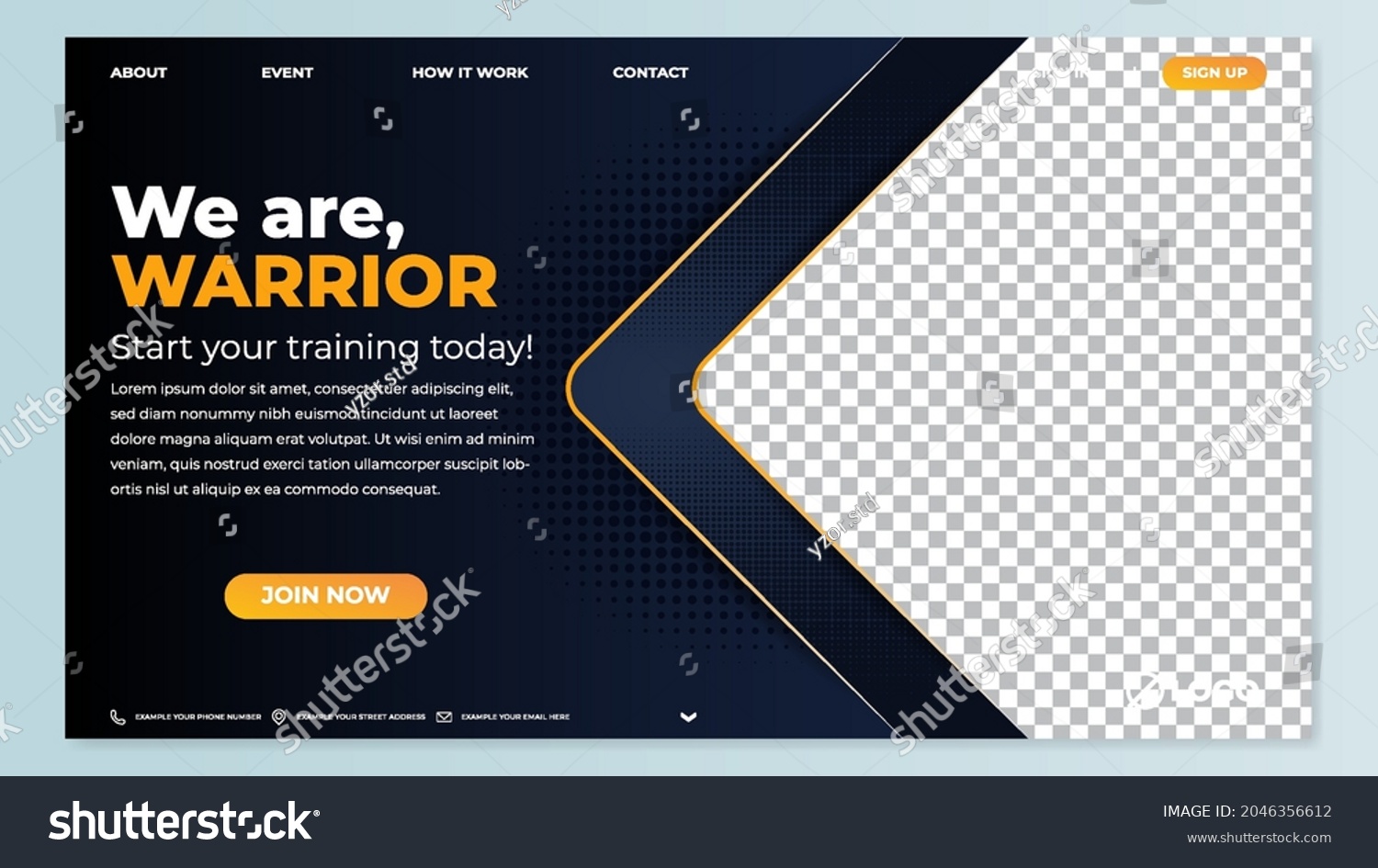 Modern Homepage Design Template Image Placement Stock Vector (Royalty Modern Homepage Design Template Image Placement Stock Vector (Royalty