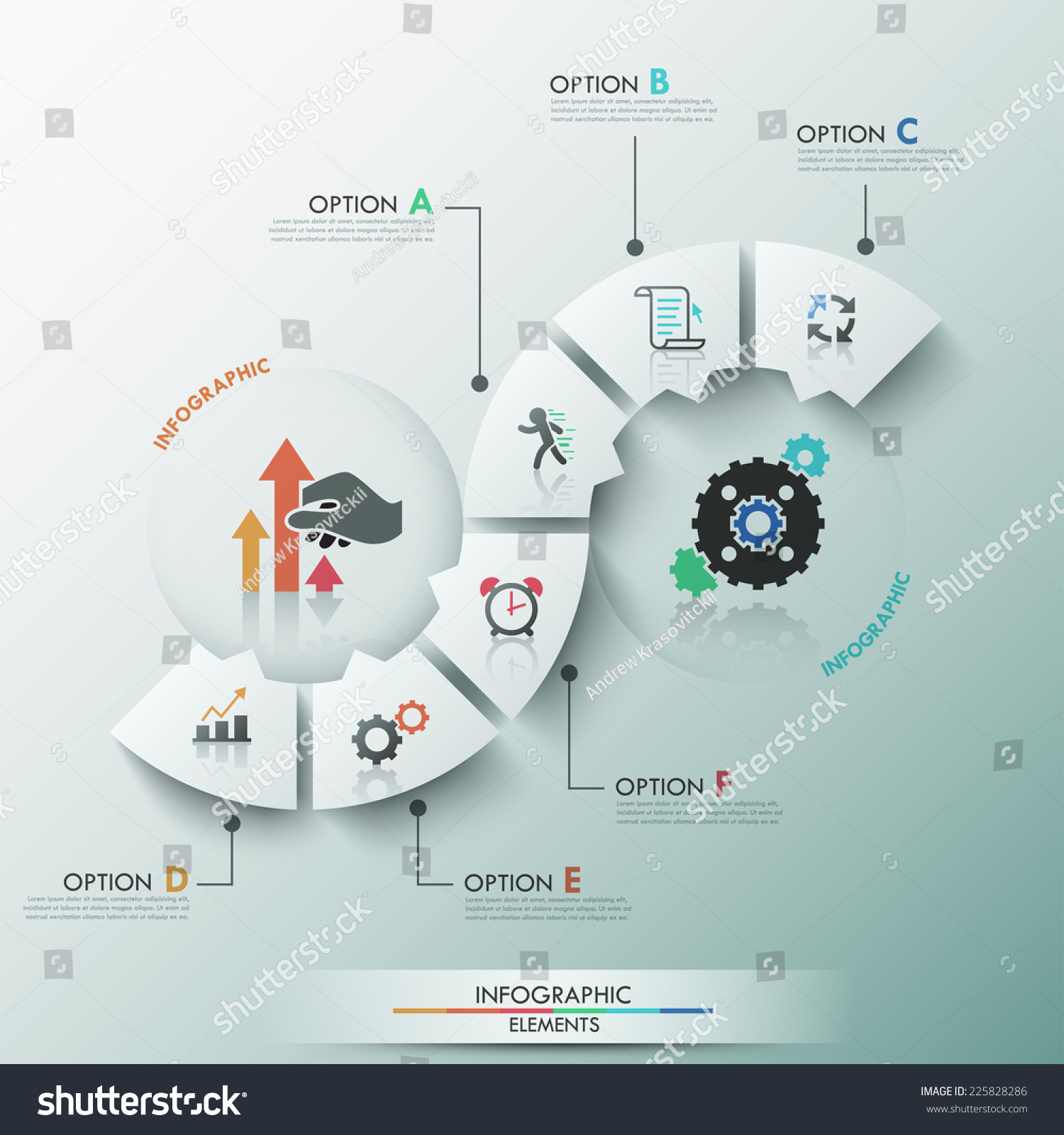 Modern Infographics Options Banner Process Template Stock Vector ...