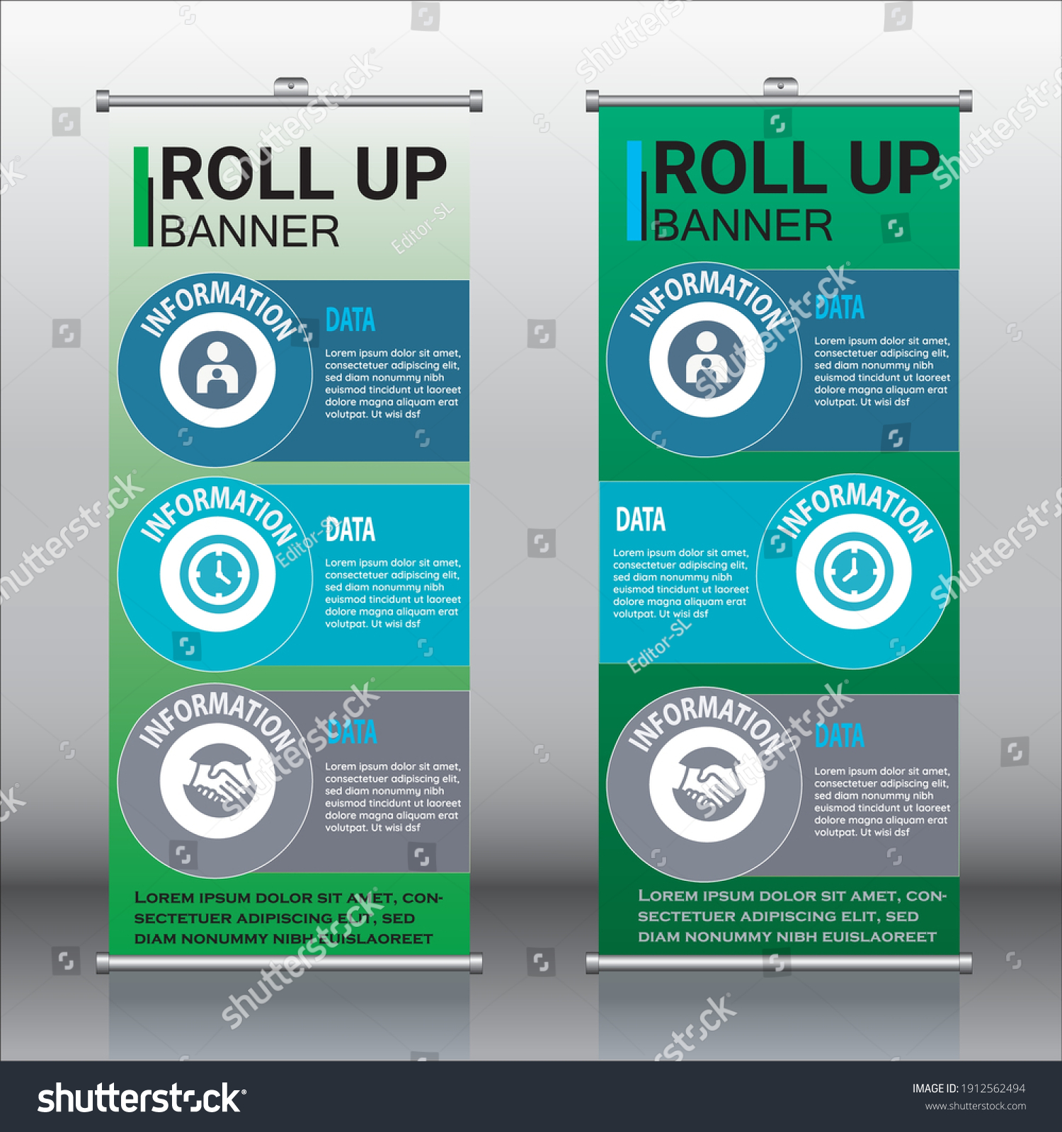Modern Layout Rollup Banner Vector Template Stock Vector (Royalty Free ...