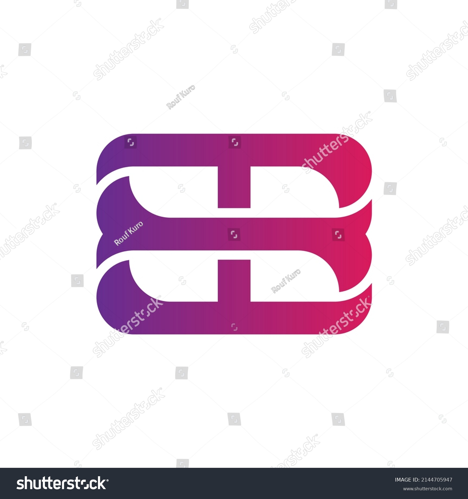 Modern Letter Bb Vector Logo Design Stock Vector (Royalty Free ...