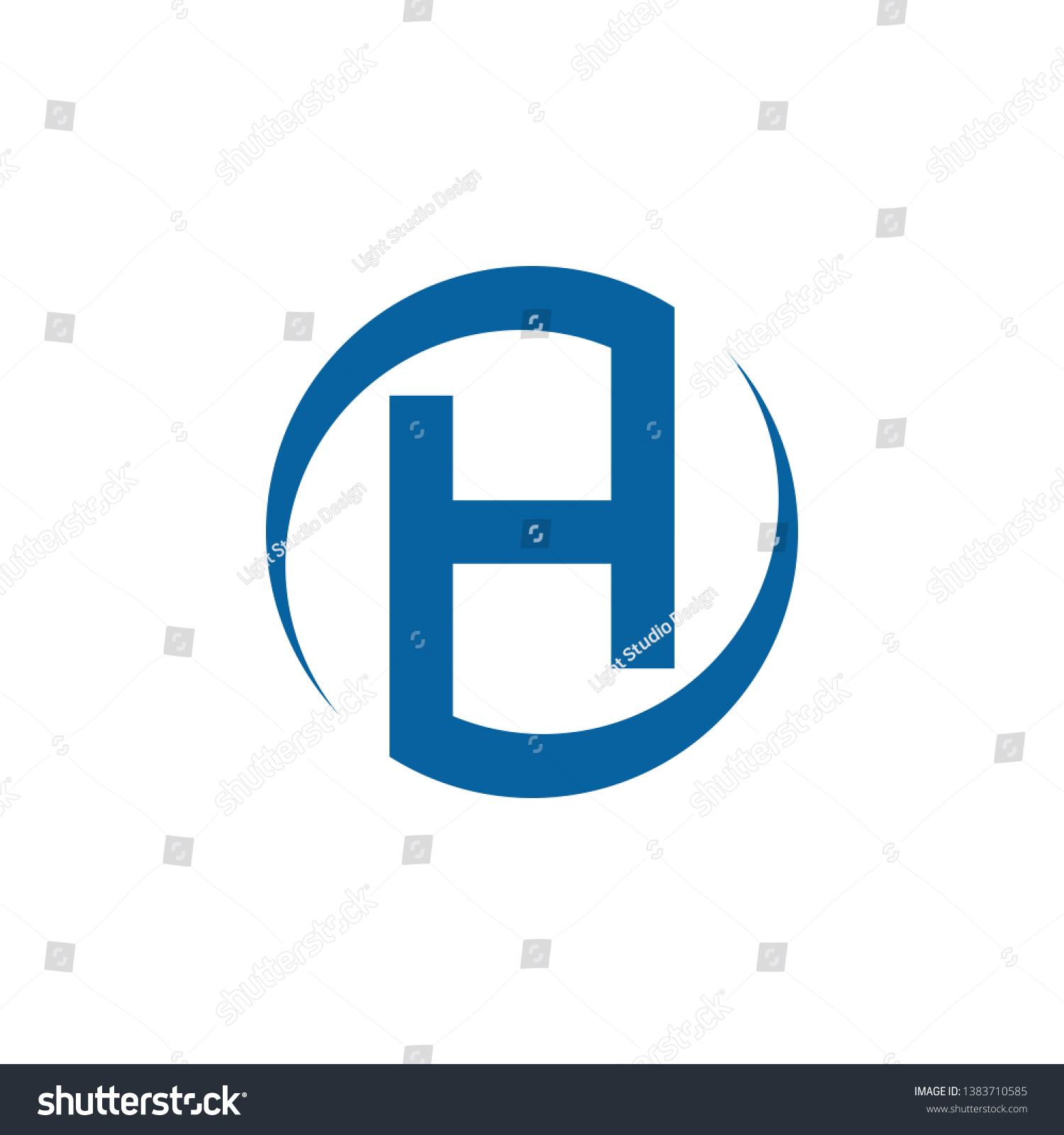 Modern Letter H Icon Logo Design Stock Vector (Royalty Free) 1383710585