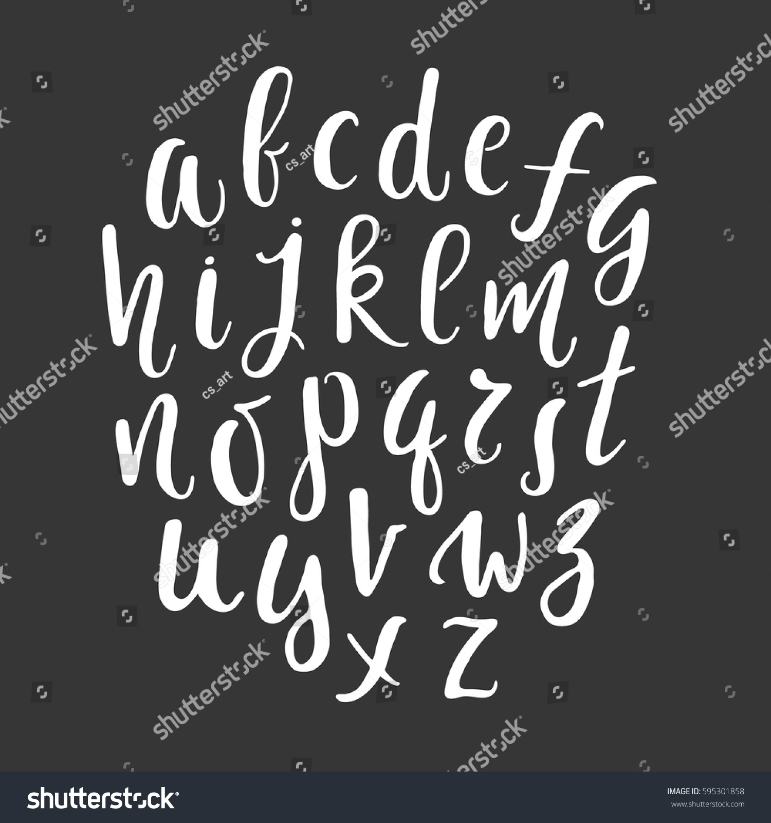 Modern Lower Case Vector Alphabet On Stock Vector (Royalty Free ...