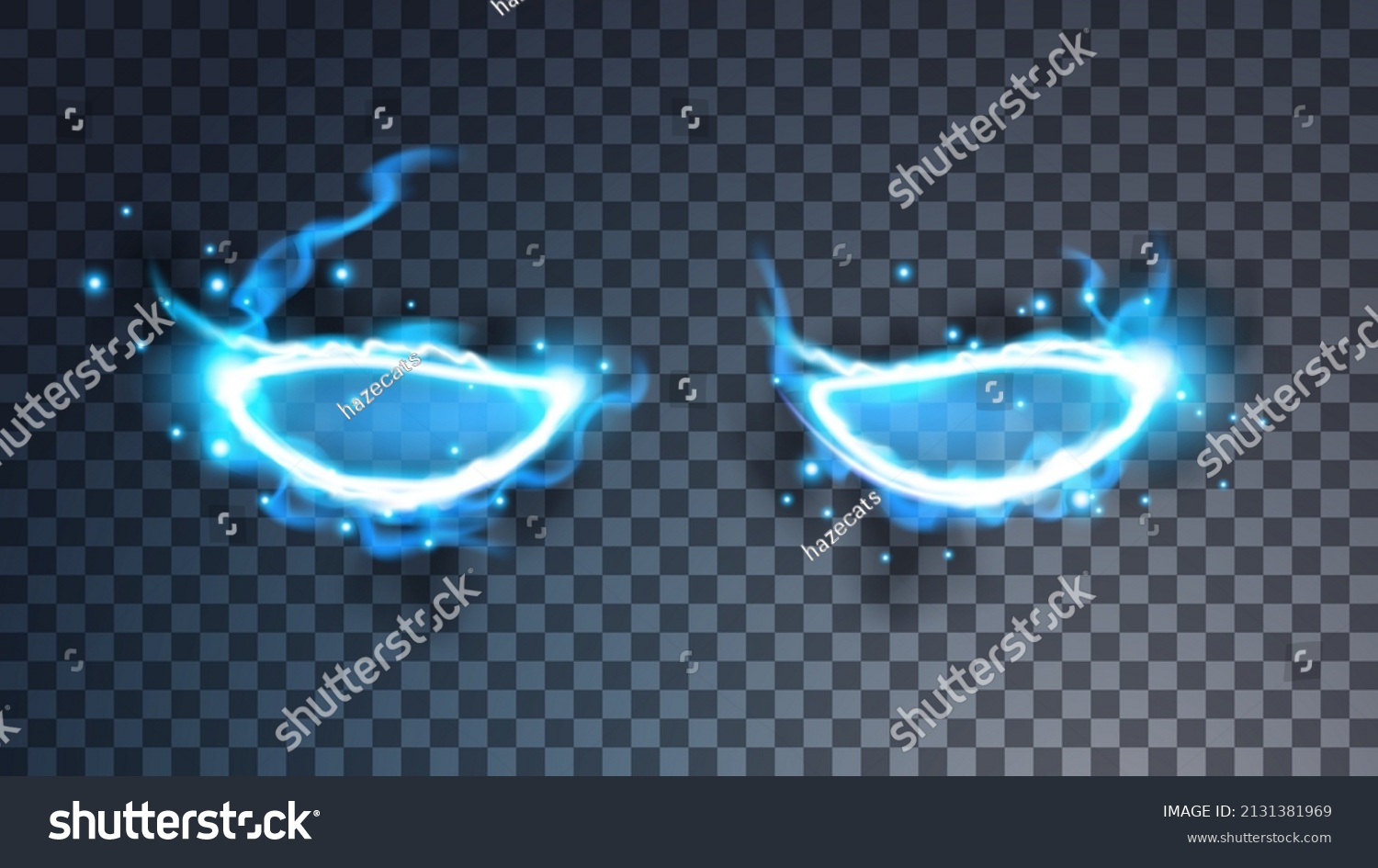 SVG of Modern magic eyes symbol or mask. Ethereal lightning substance sign and strange flame spark. Decor elements for magic doctor, shaman, medium. Luminous trail effect on transparent background. svg