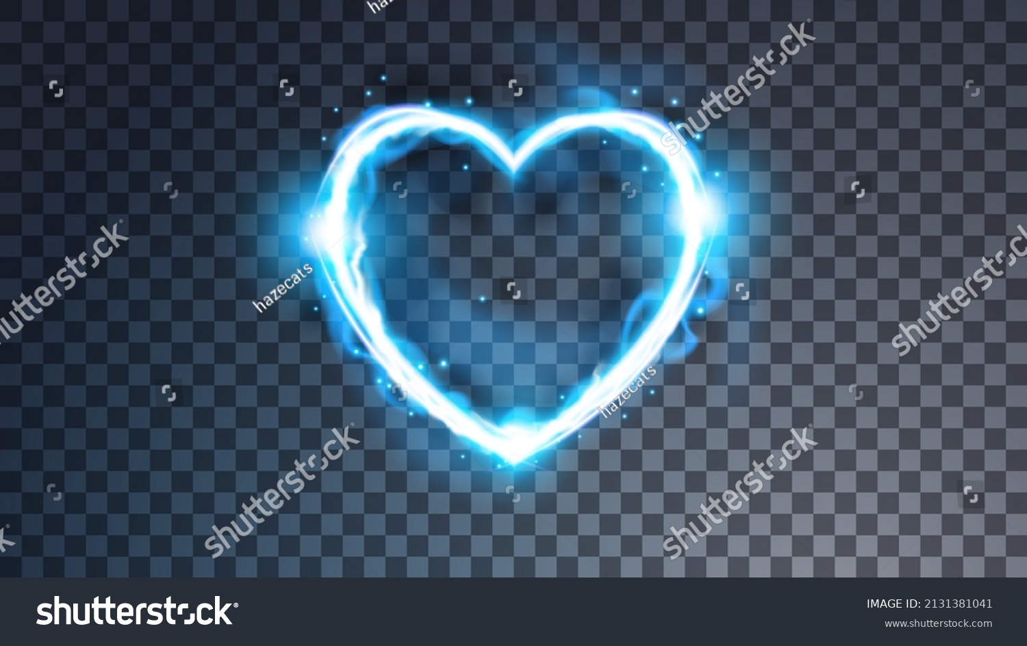 SVG of Modern magic heart symbol. Ethereal lightning substance sign and strange flame spark. Decor elements for magic doctor, shaman, medium. Luminous trail effect on transparent background. svg