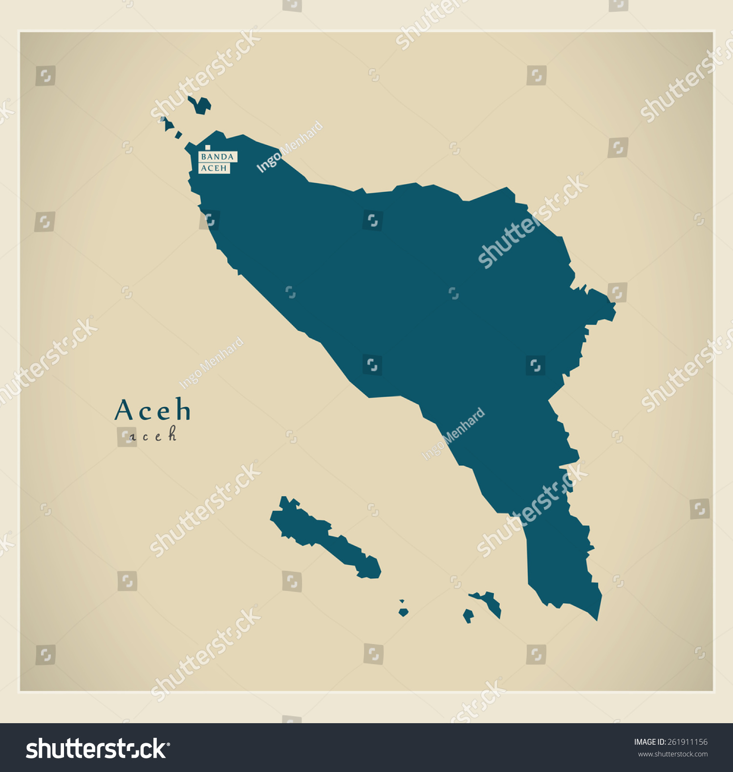 SVG of Modern Map - Aceh ID svg