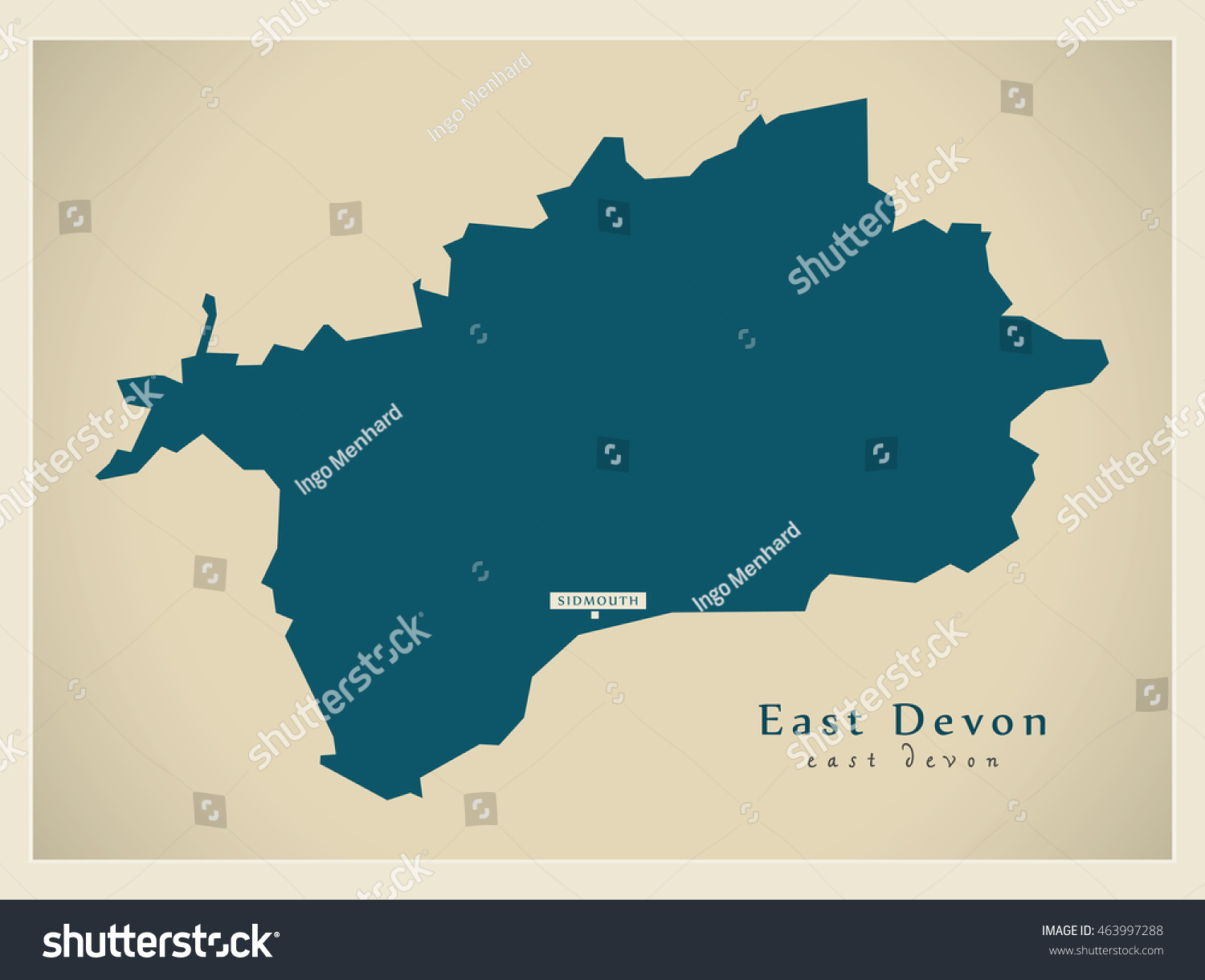 Map Of East Devon Modern Map East Devon District Uk Stock Vector (Royalty Free) 463997288 |  Shutterstock