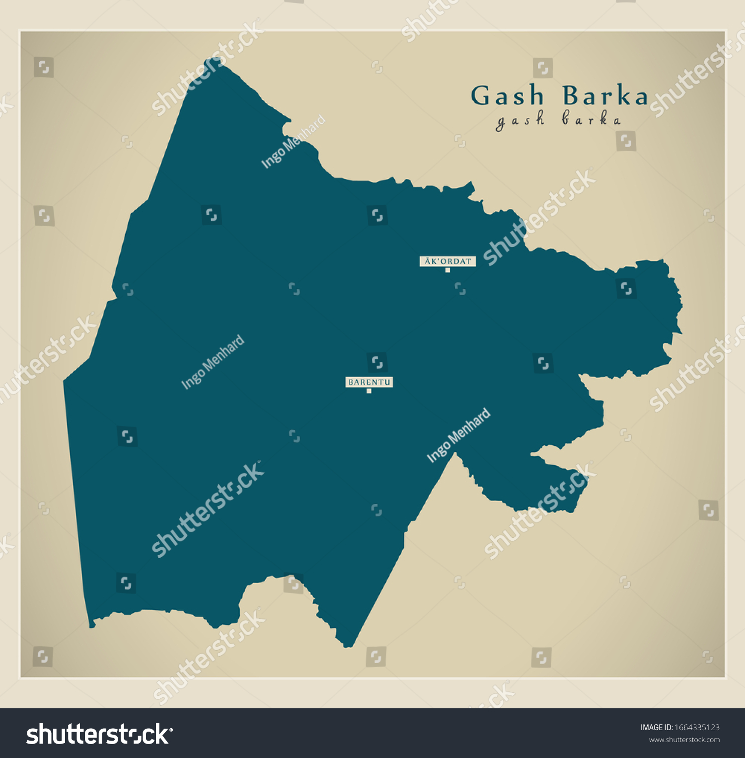 Eritrea Map Zoba Gash Barka Modern Map Gash Barka State Map Stock Vector (Royalty Free) 1664335123 |  Shutterstock