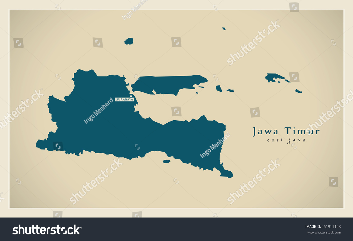 SVG of Modern Map - Jawa Timur ID svg