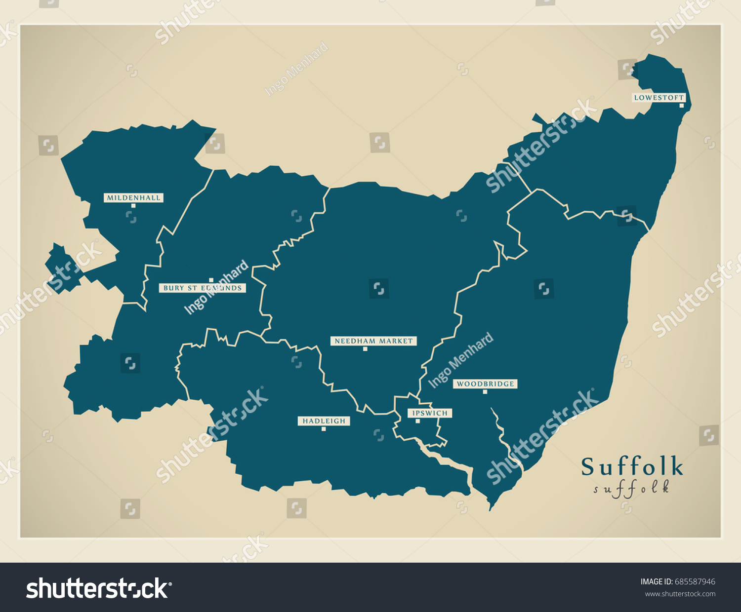 map id suffolk county Modern Map Suffolk County Cities Districts Stock Vector Royalty map id suffolk county
