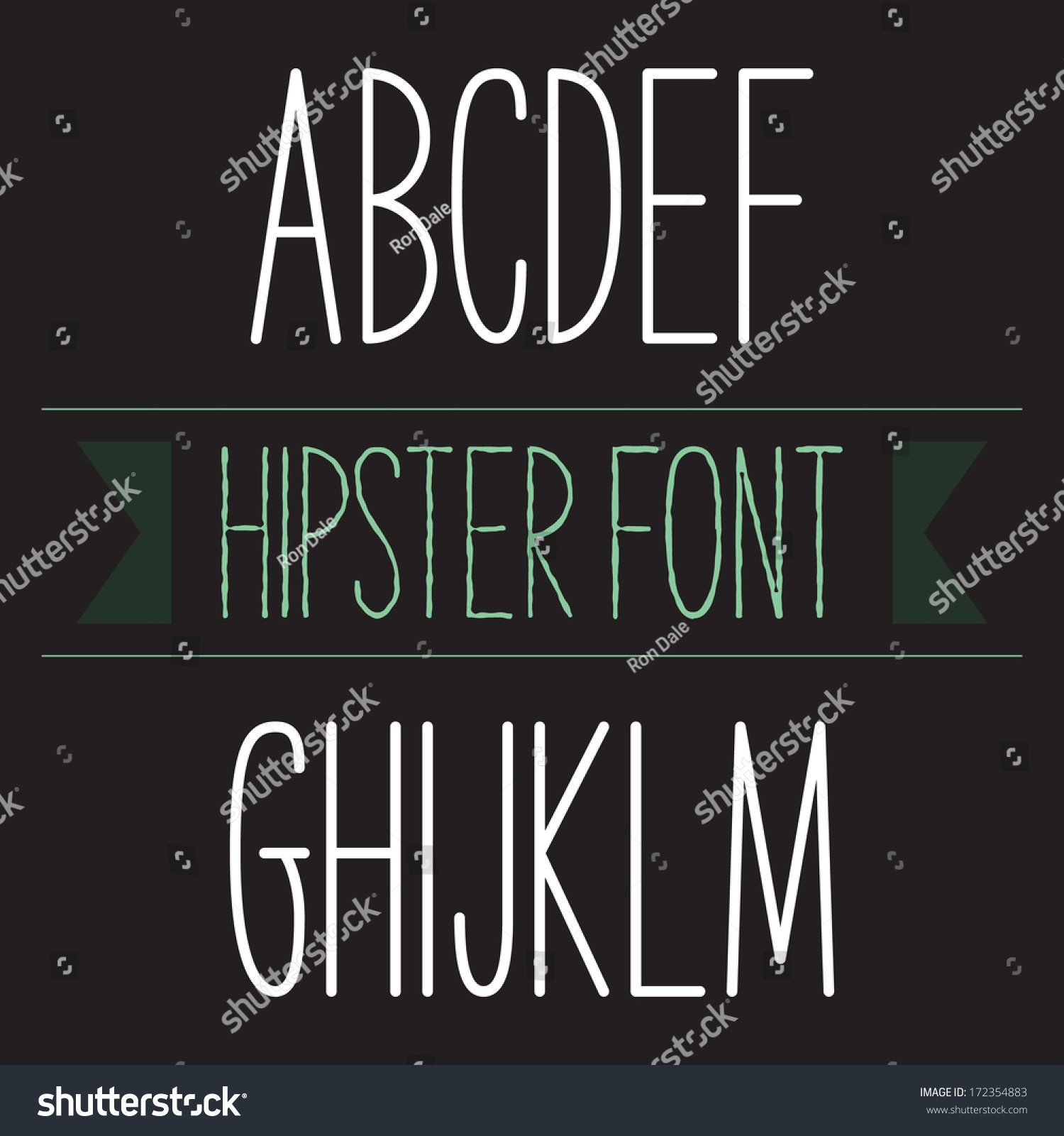 Modern Minimal Hipster Font Alphabet; Sans-Serif Elegant Light Font ...