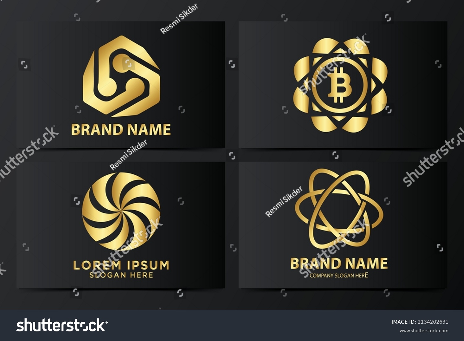 Modern Minimal Logo Icon Design Stock Vector (Royalty Free) 2134202631 ...