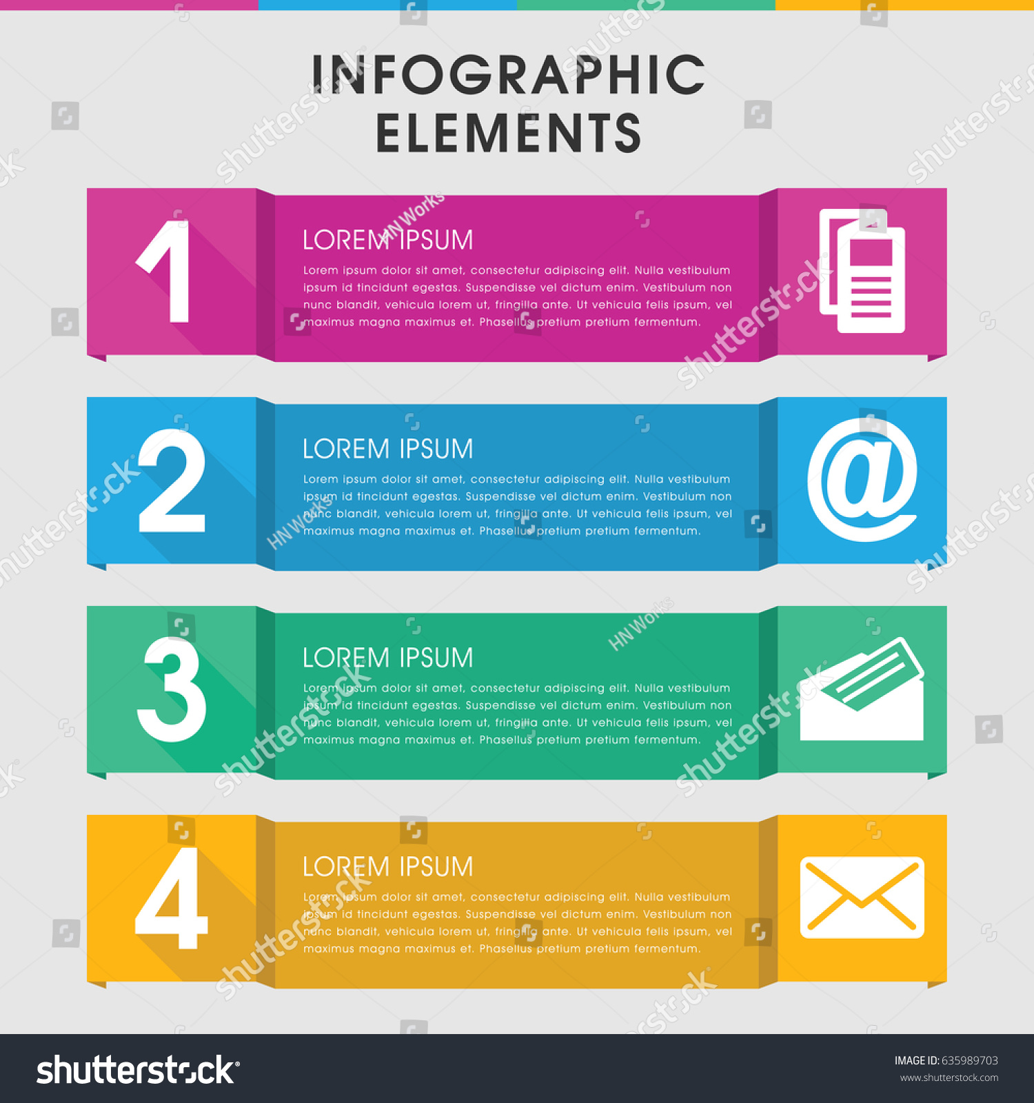 Modern Newsletter Infographic Template Infographic Design Stock Vector Royalty Free