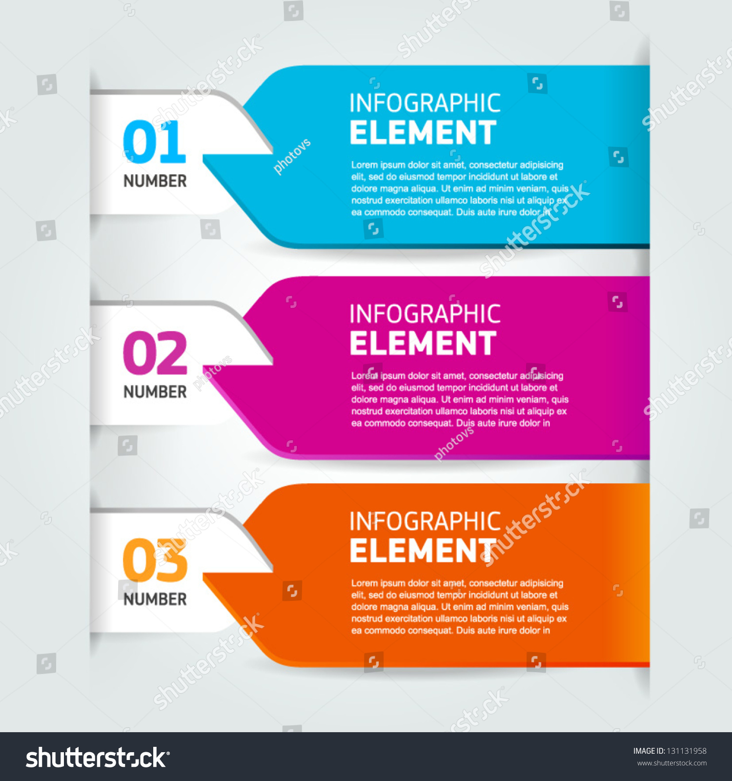 Modern Number List Infographic Banner Stock Vector Illustration ...