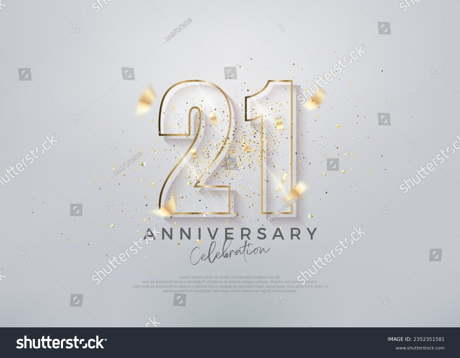 SVG of Modern number 21st with unique glass numerals. premium vector for celebration design. svg