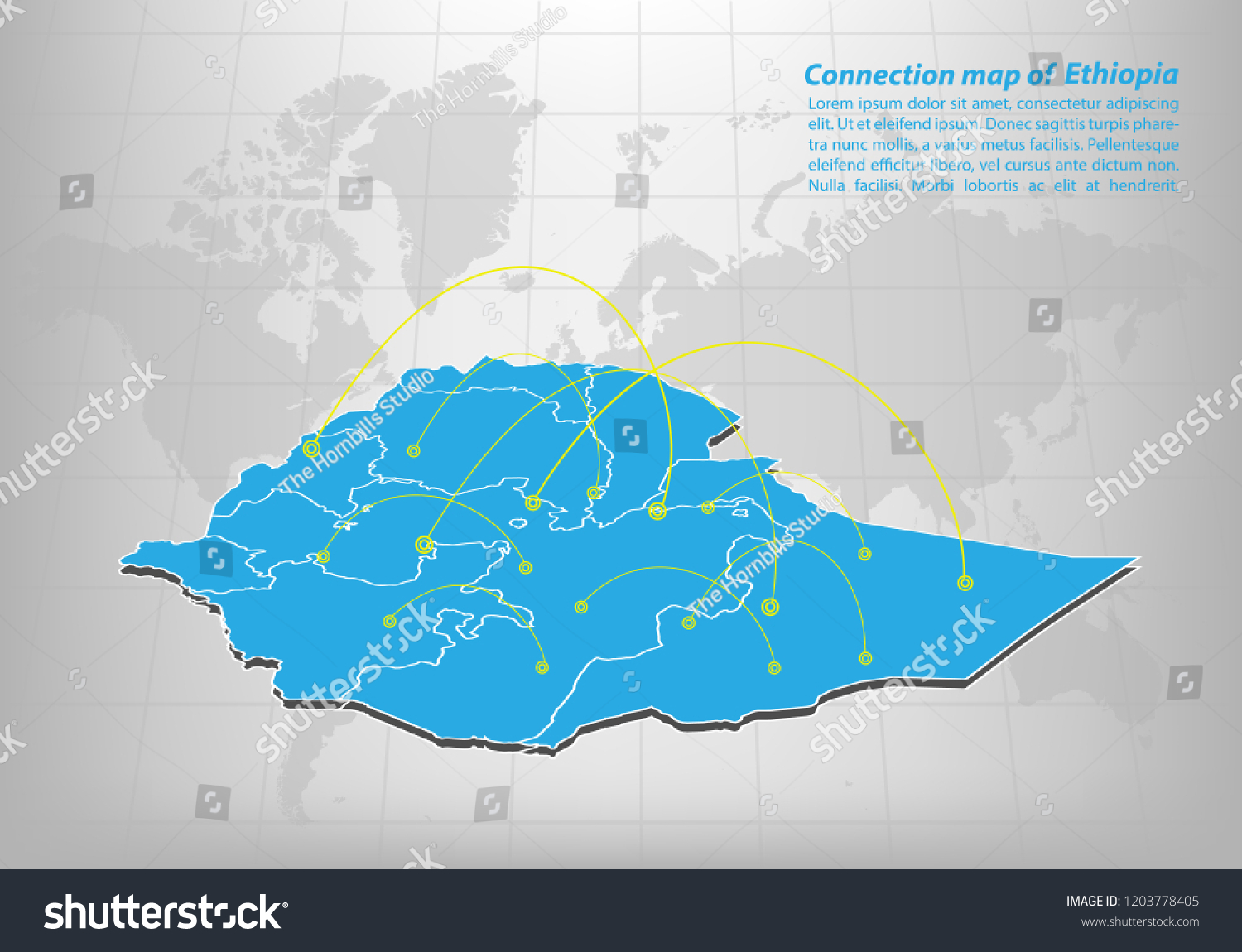 Modern Ethiopia Map Connections Network Design Vector De Stock Libre   Stock Vector Modern Of Ethiopia Map Connections Network Design Best Internet Concept Of Ethiopia Map Business 1203778405 