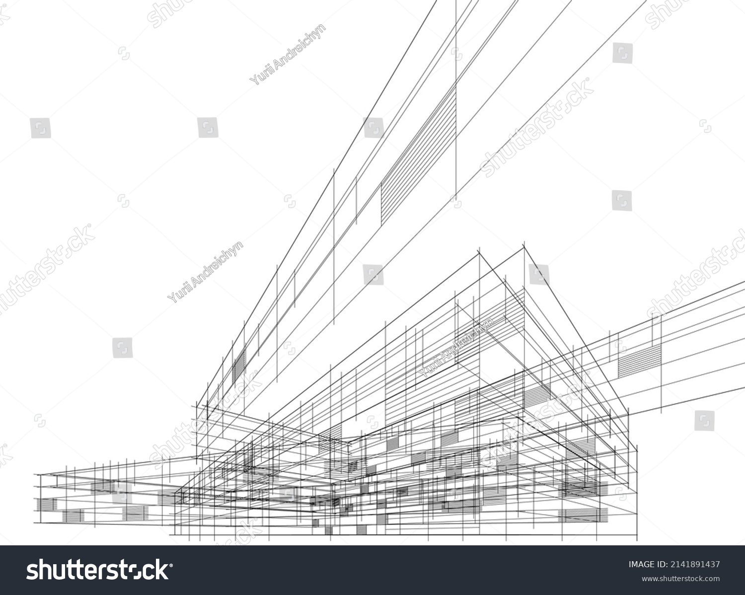 Modern Office Building Vector Illustration Stock Vector (Royalty Free ...