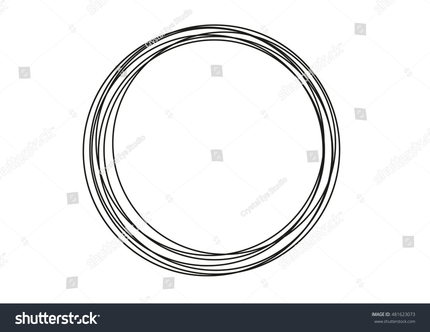 Modern Overlapping Thin Circles Logo Titles Stock Vector (Royalty Free ...