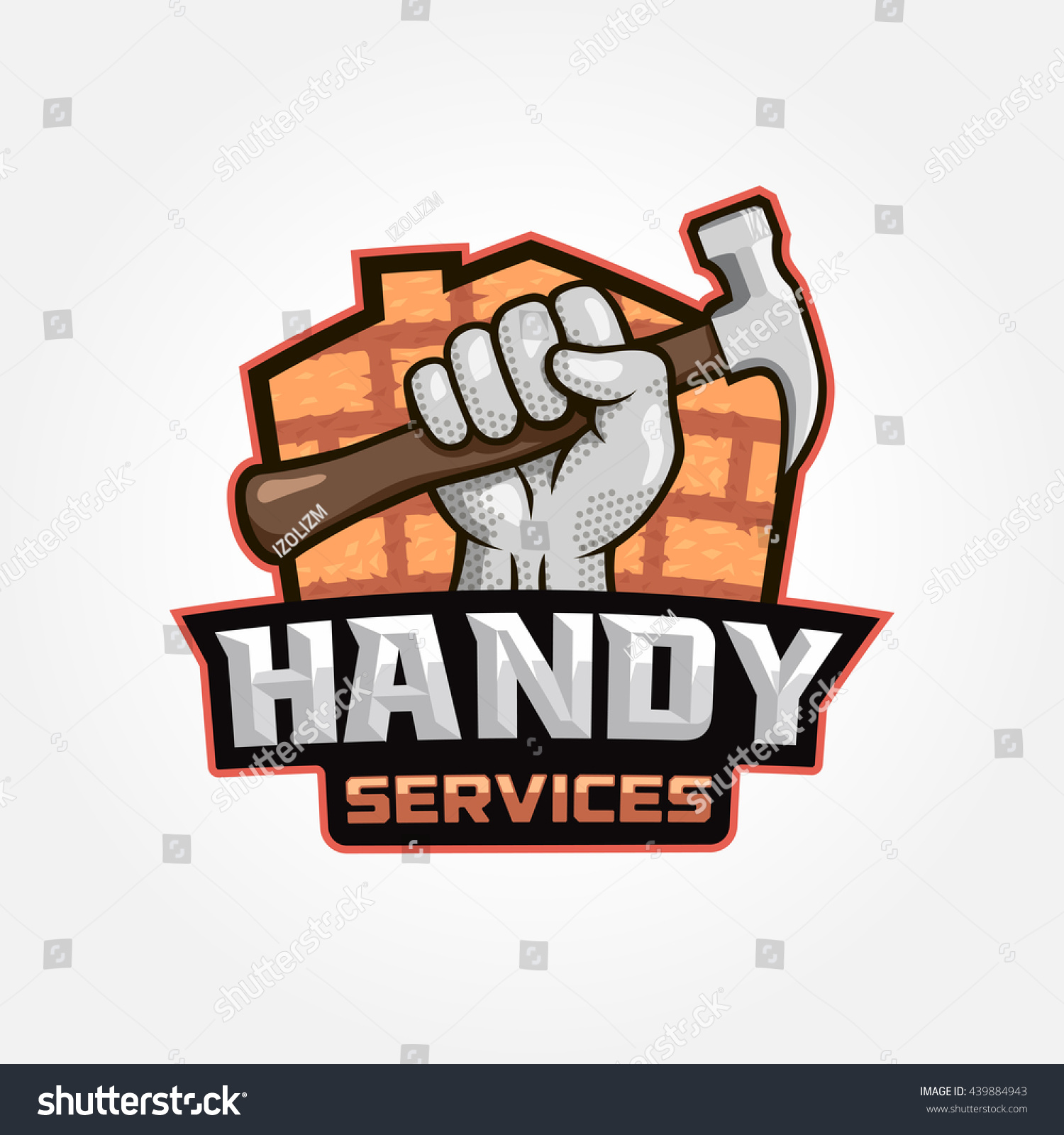 Modern Professional Handy Services Logo Hand Stock Vector Royalty Free