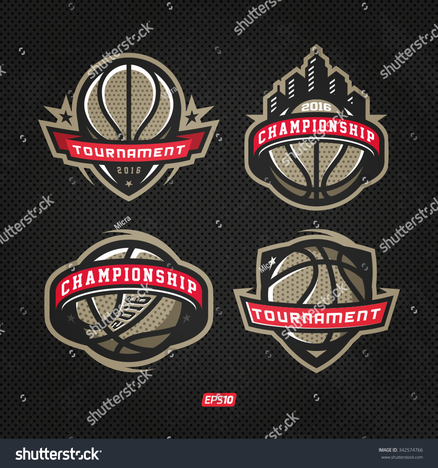 Modern Professional Logo Basketball Game Events Stock Vector 342574766 ...