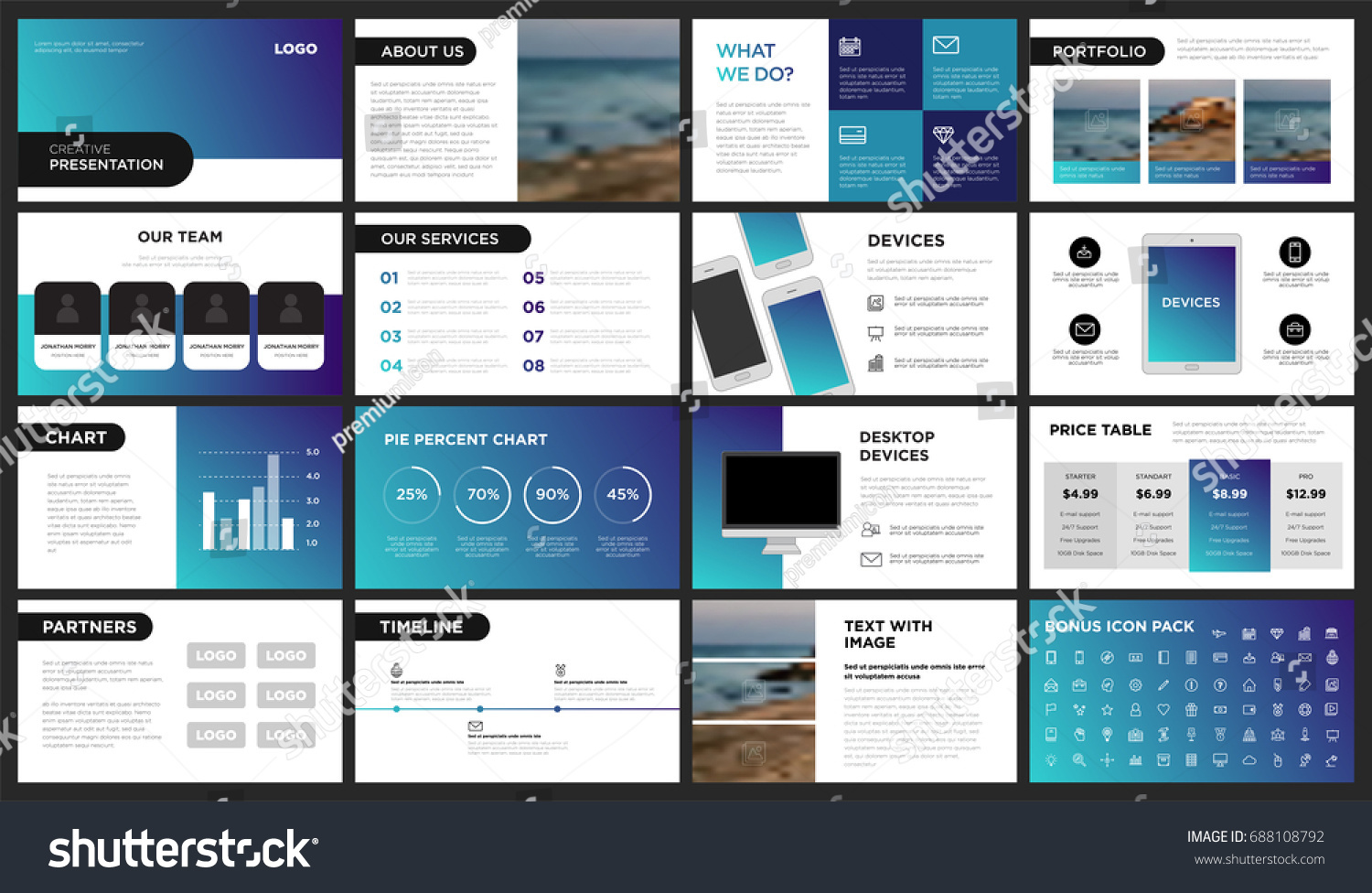 modern purple blue gradient presentation template stock vector modern purple blue gradient presentation template stock vector, Presentation templates