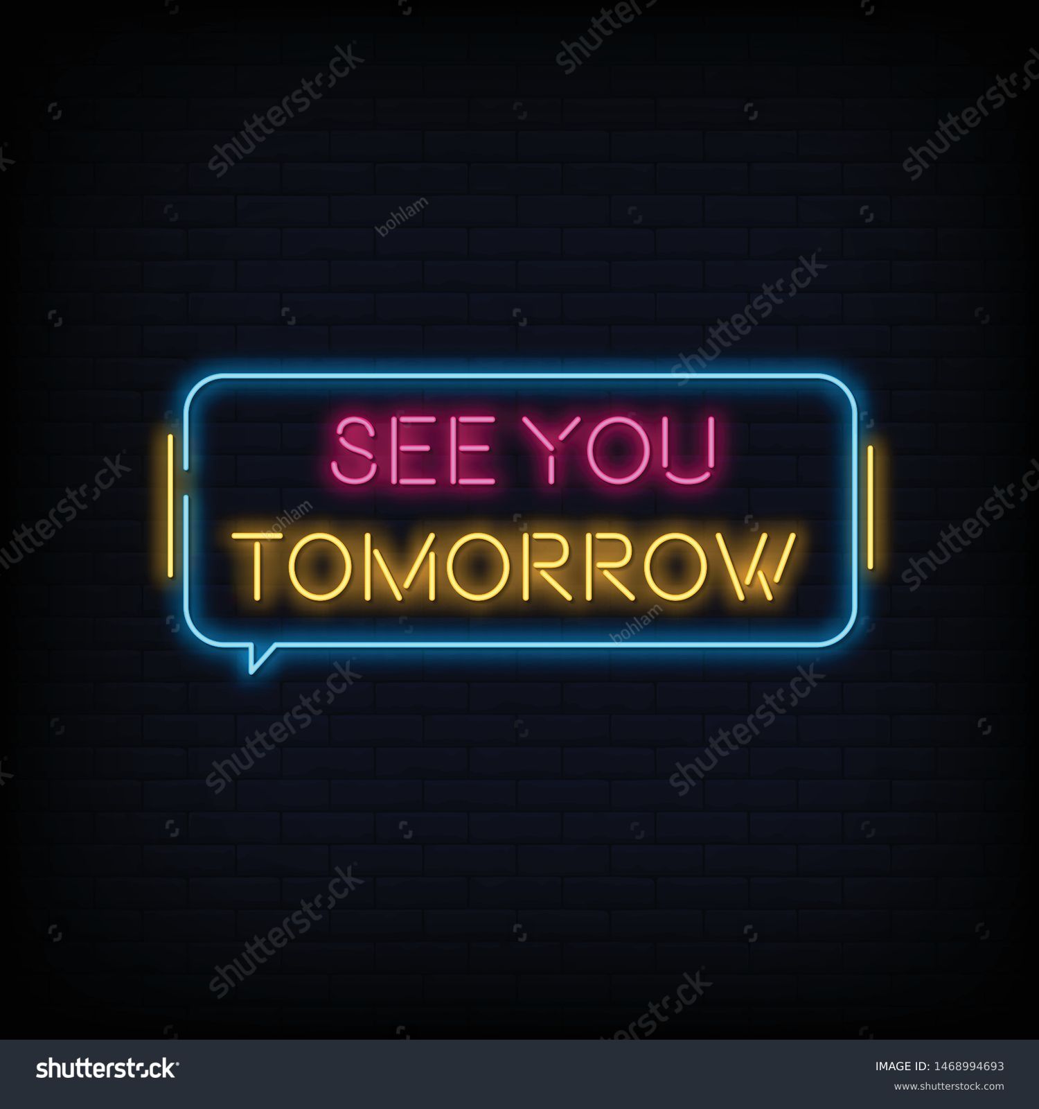 SVG of Modern Quote See You Tomorrow Neon Sign Text Vector svg