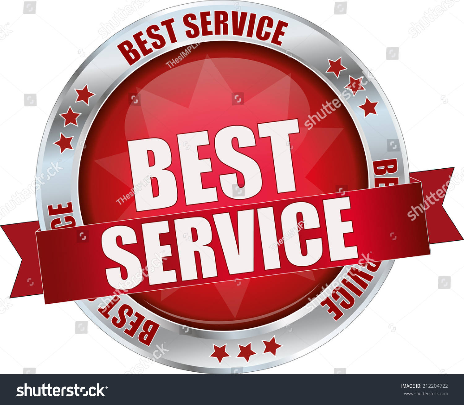 Modern Red Best Service Sign Stock Vector (Royalty Free) 212204722 ...