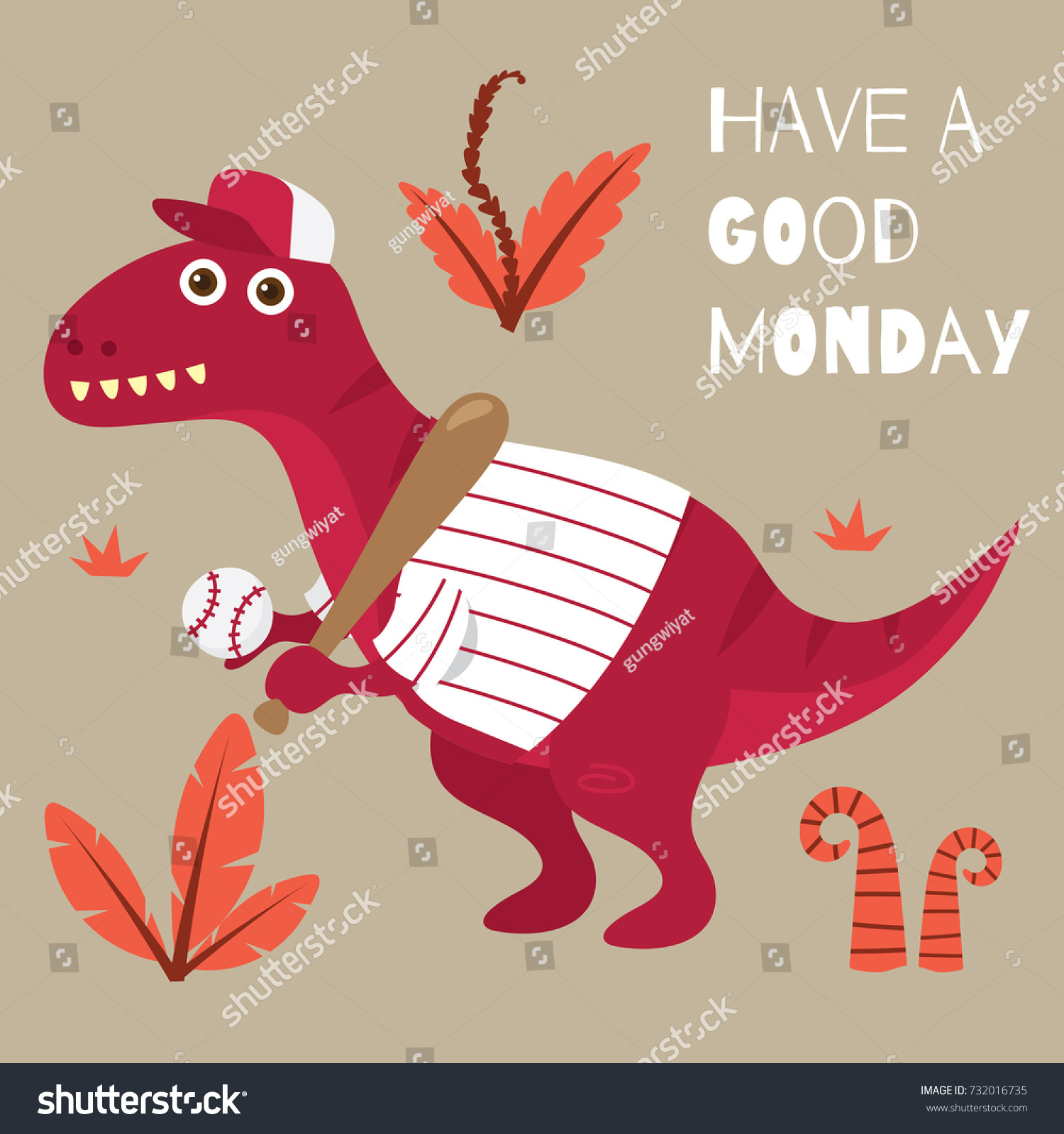 dinosaur wearing shirt