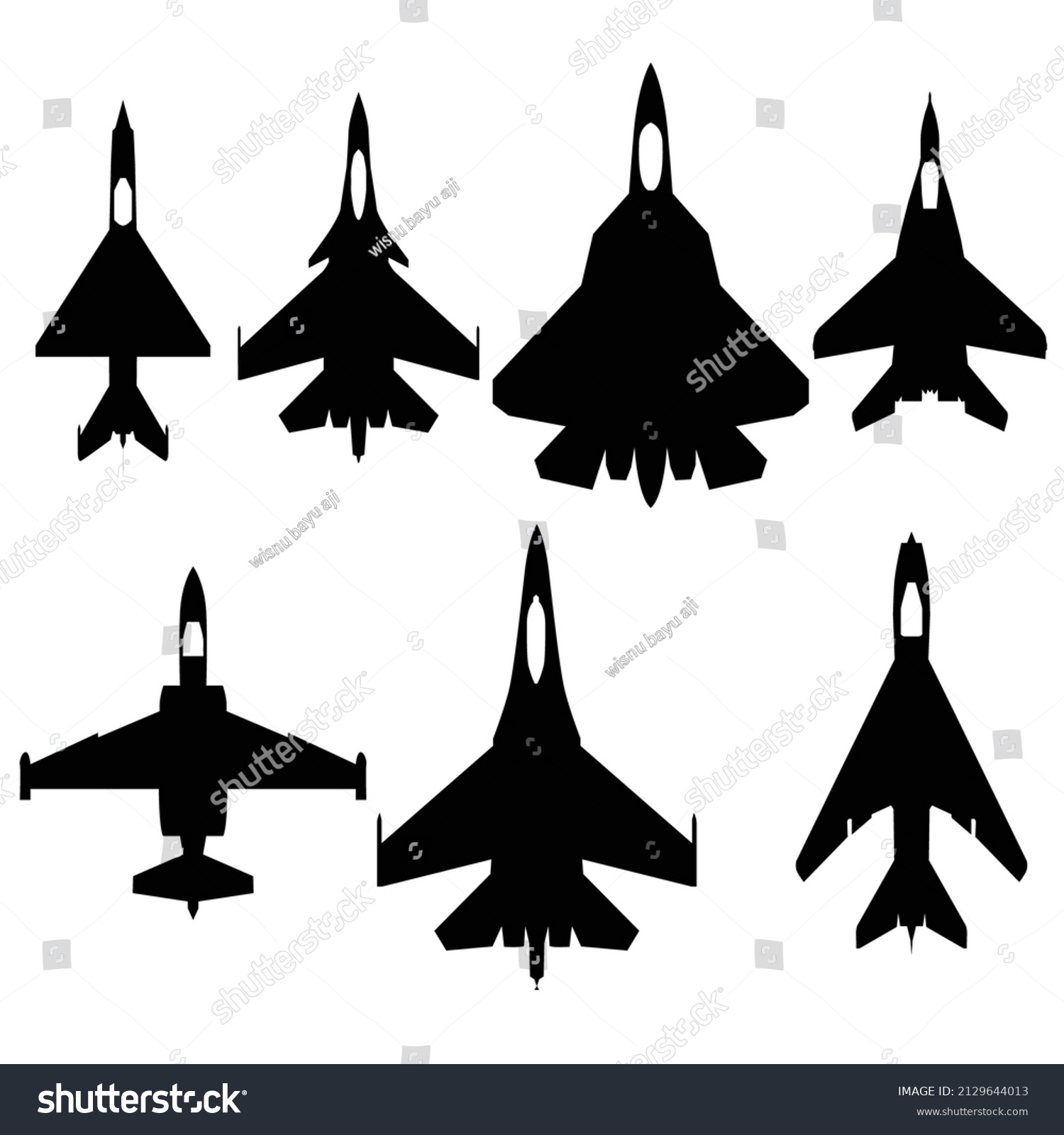 Modern Russian Jet Fighter Icon Set Stock Vector (Royalty Free ...