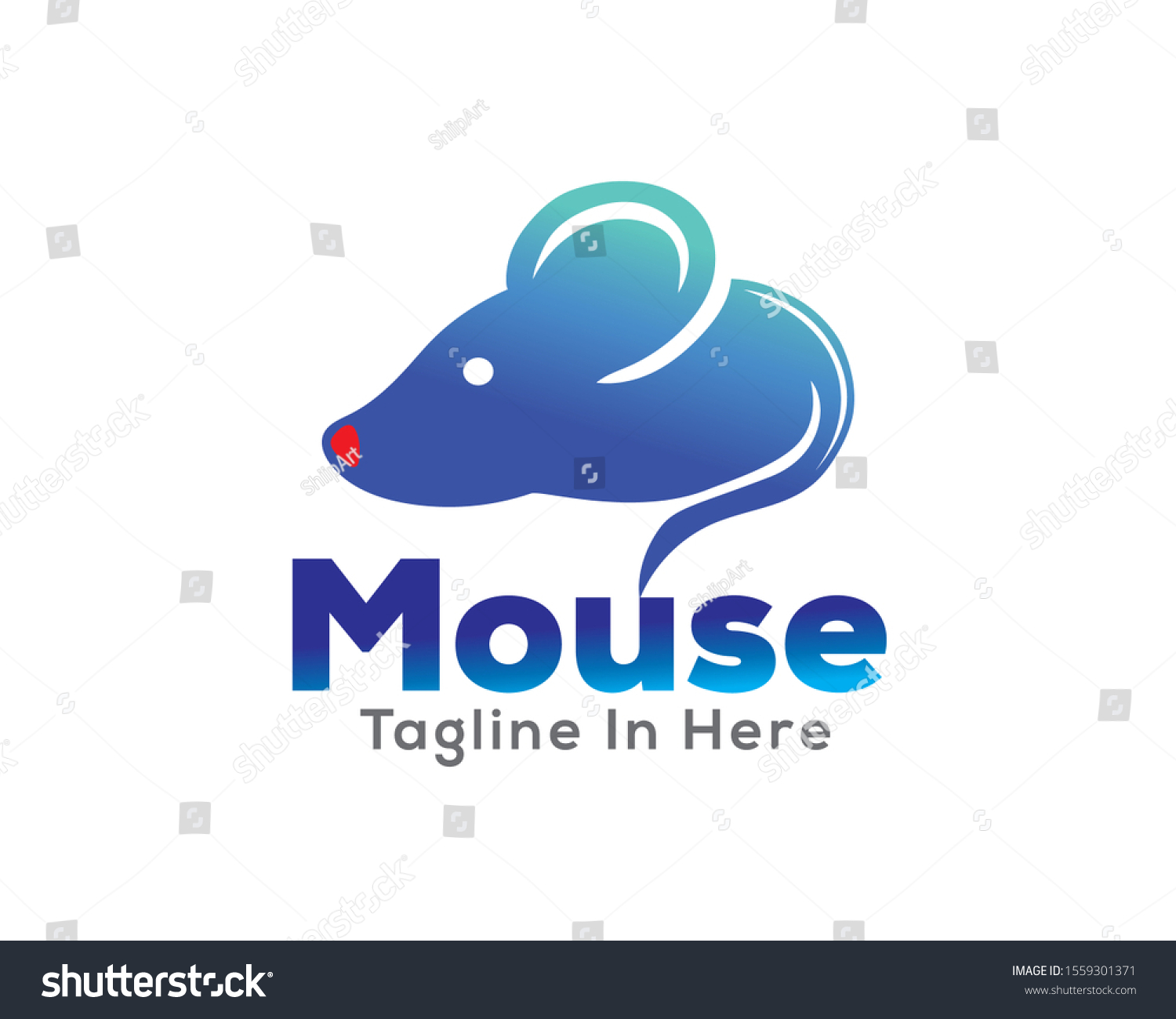 Modern Simple Mouse Logo Design Inspiration Stock Vector (Royalty Free