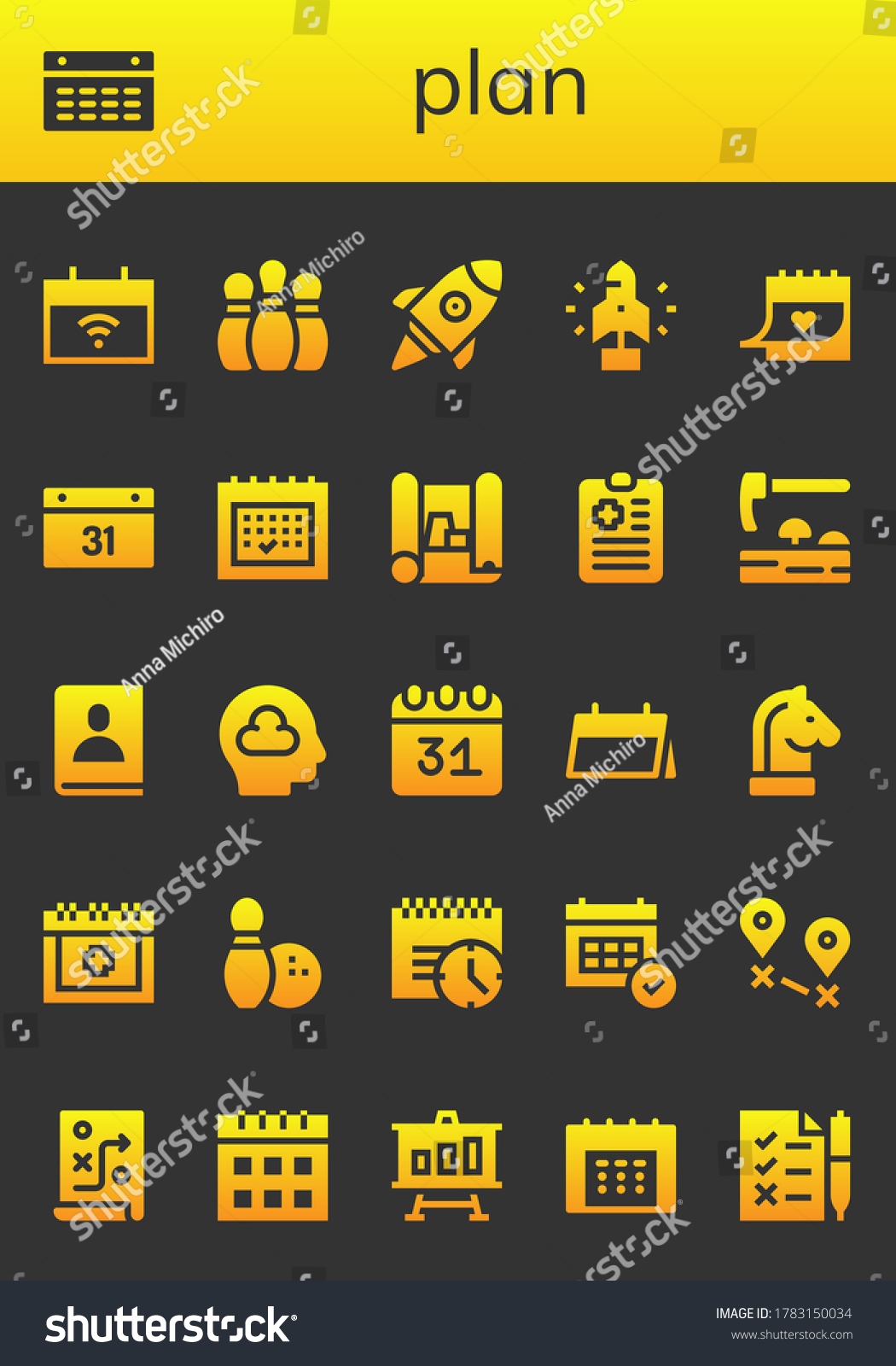 SVG of Modern Simple Set of plan Vector filled Icons. Contains such as Calendar, Bowling pins, Startup, Scheme, Clipboard, Adze, Agenda and more Fully Editable and Pixel Perfect icons. svg