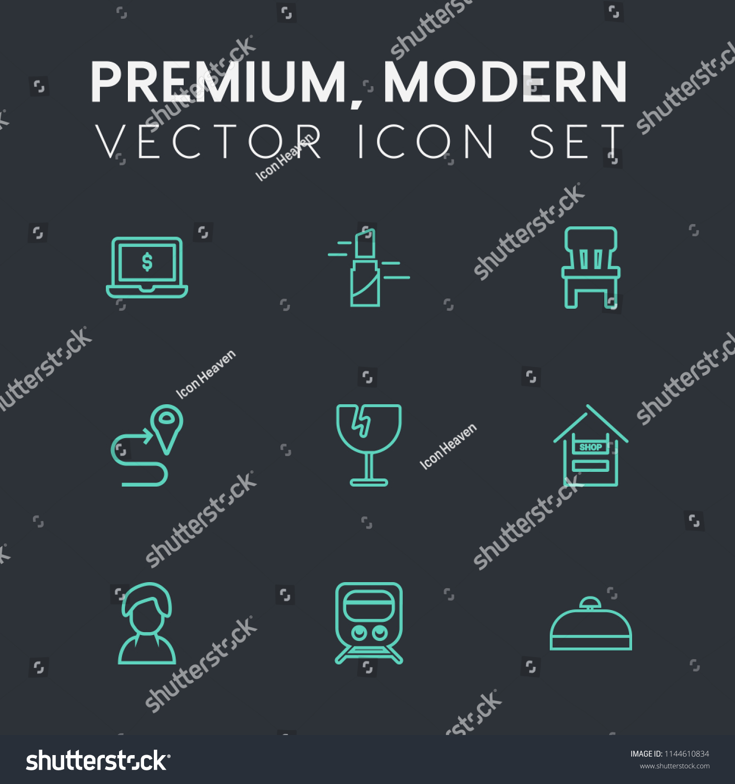 Modern Simple Vector Icon Set On Stock Vector Royalty Free