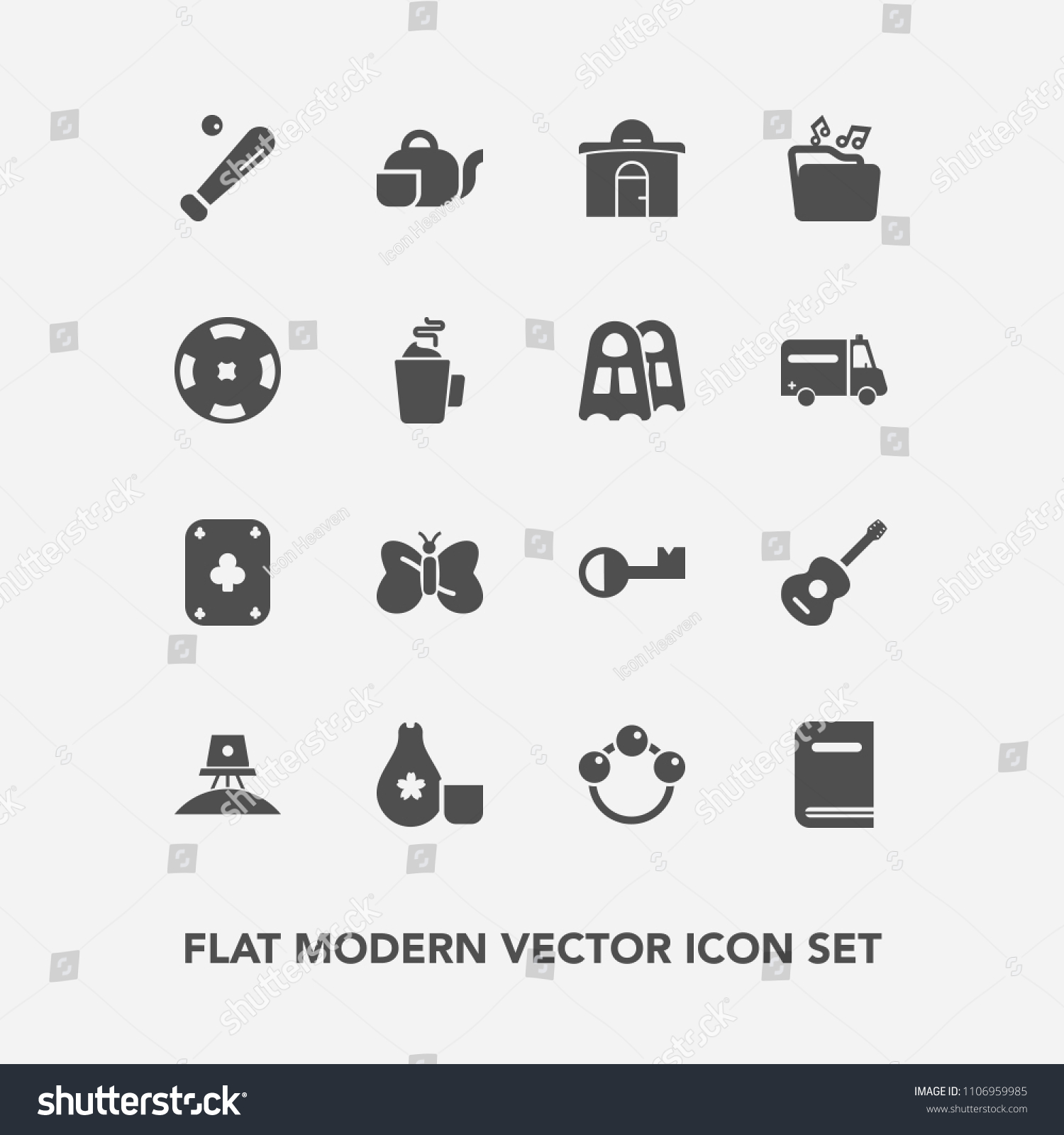 Modern Simple Vector Icon Set Butterfly Stock Vector Royalty Free