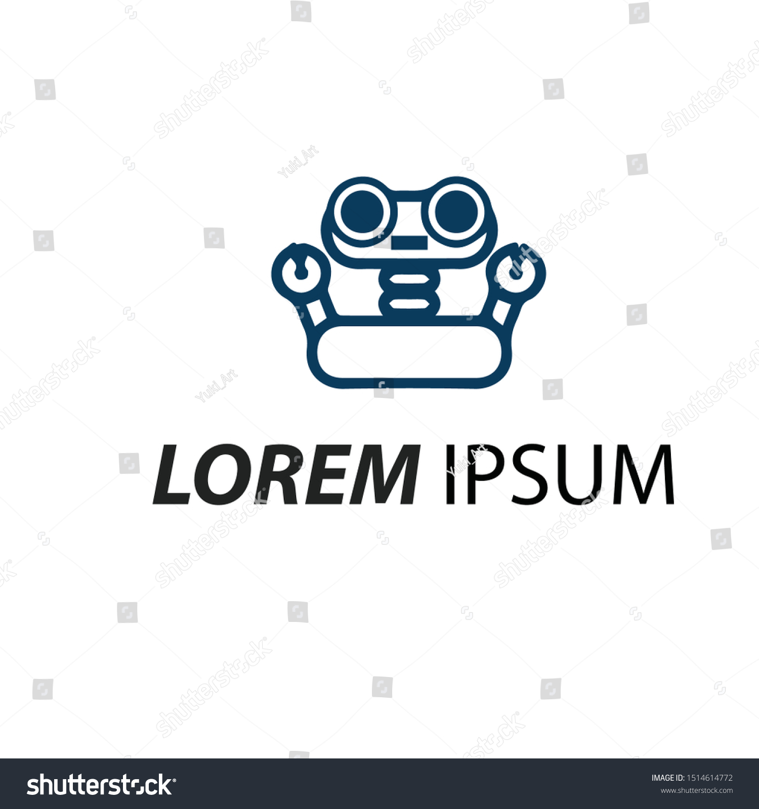 Vektor Stok Modern Smart Robot Logo Vector Illustrationicon (Tanpa ...