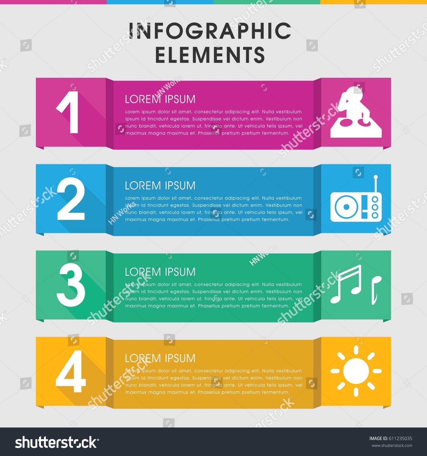 Modern Sound Infographic Template Infographic Design Stock Vector Within Sound Report Template