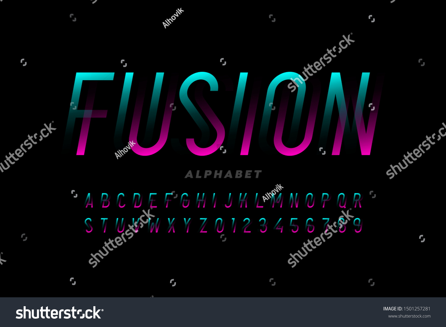 1 461 Fusion Letters Images Stock Photos Vectors Shutterstock   Stock Vector Modern Style Font Alphabet Letters And Numbers Vector Illustration 1501257281 