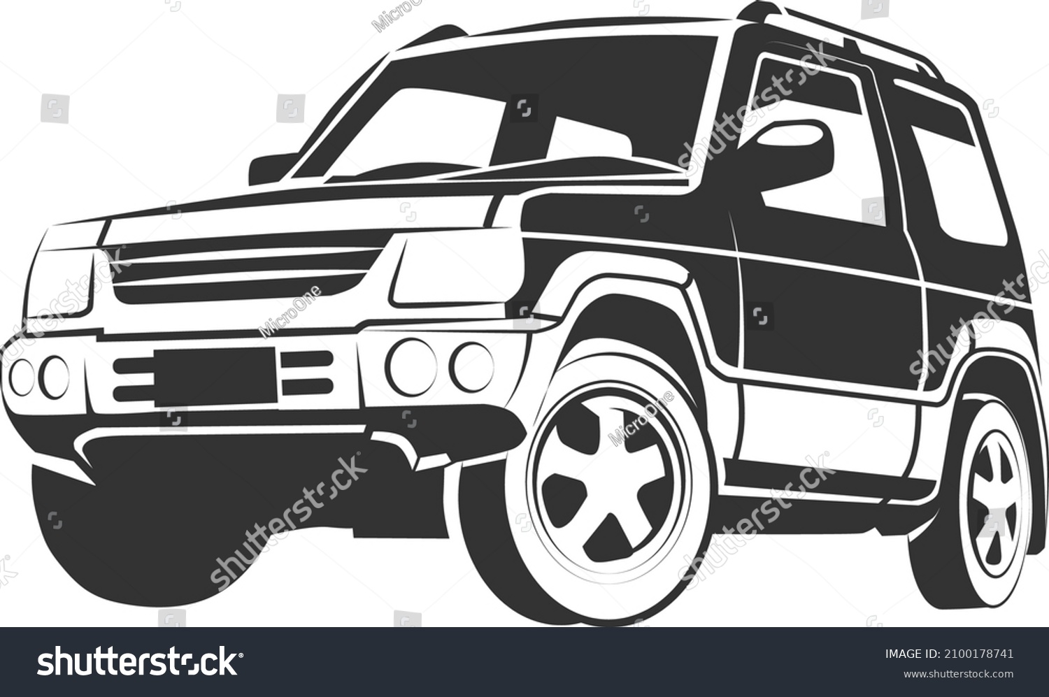 SVG of Modern suv logo. Extreme offroad car icon svg