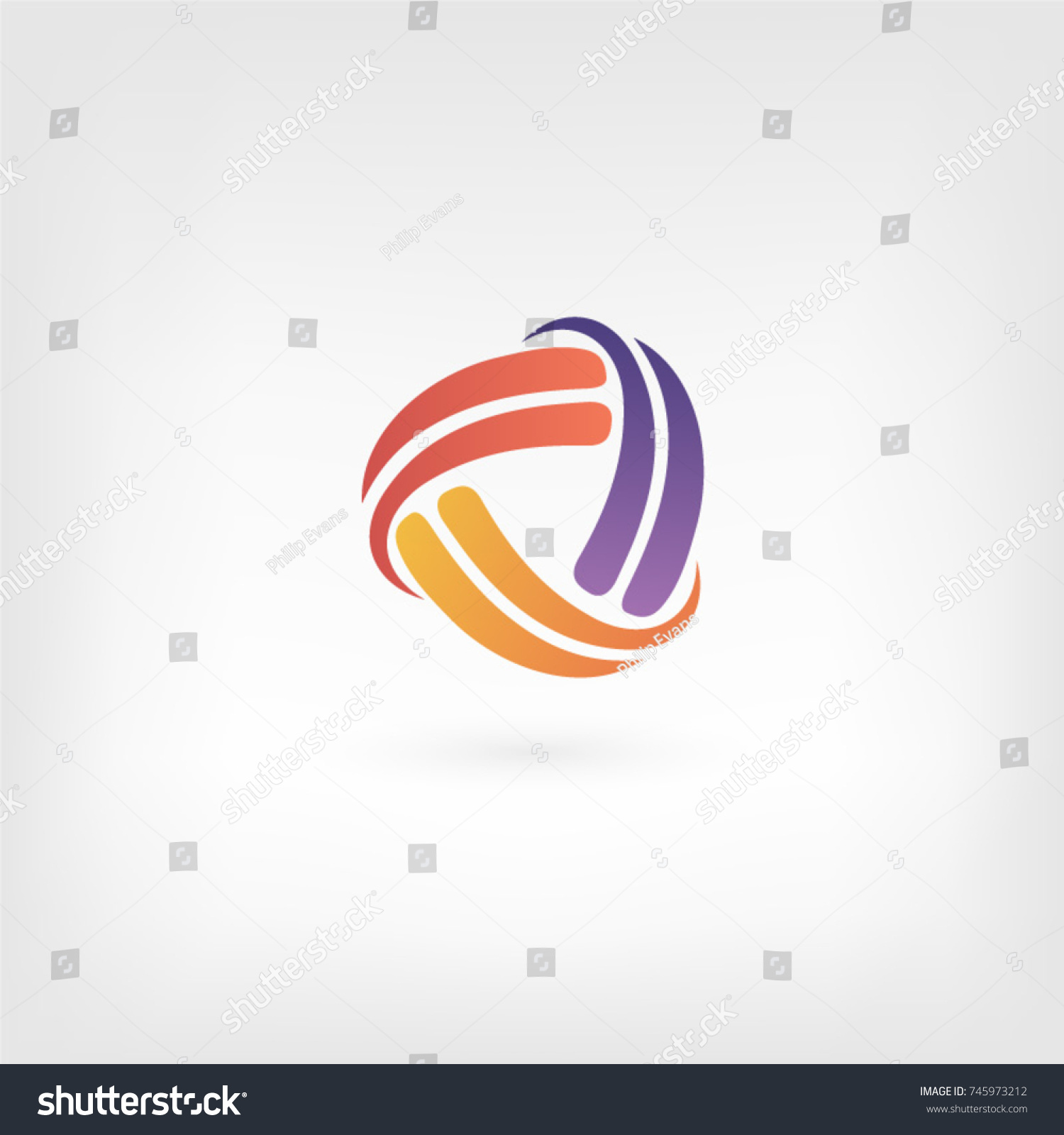 Modern Swoosh Logo Stock Vector (Royalty Free) 745973212