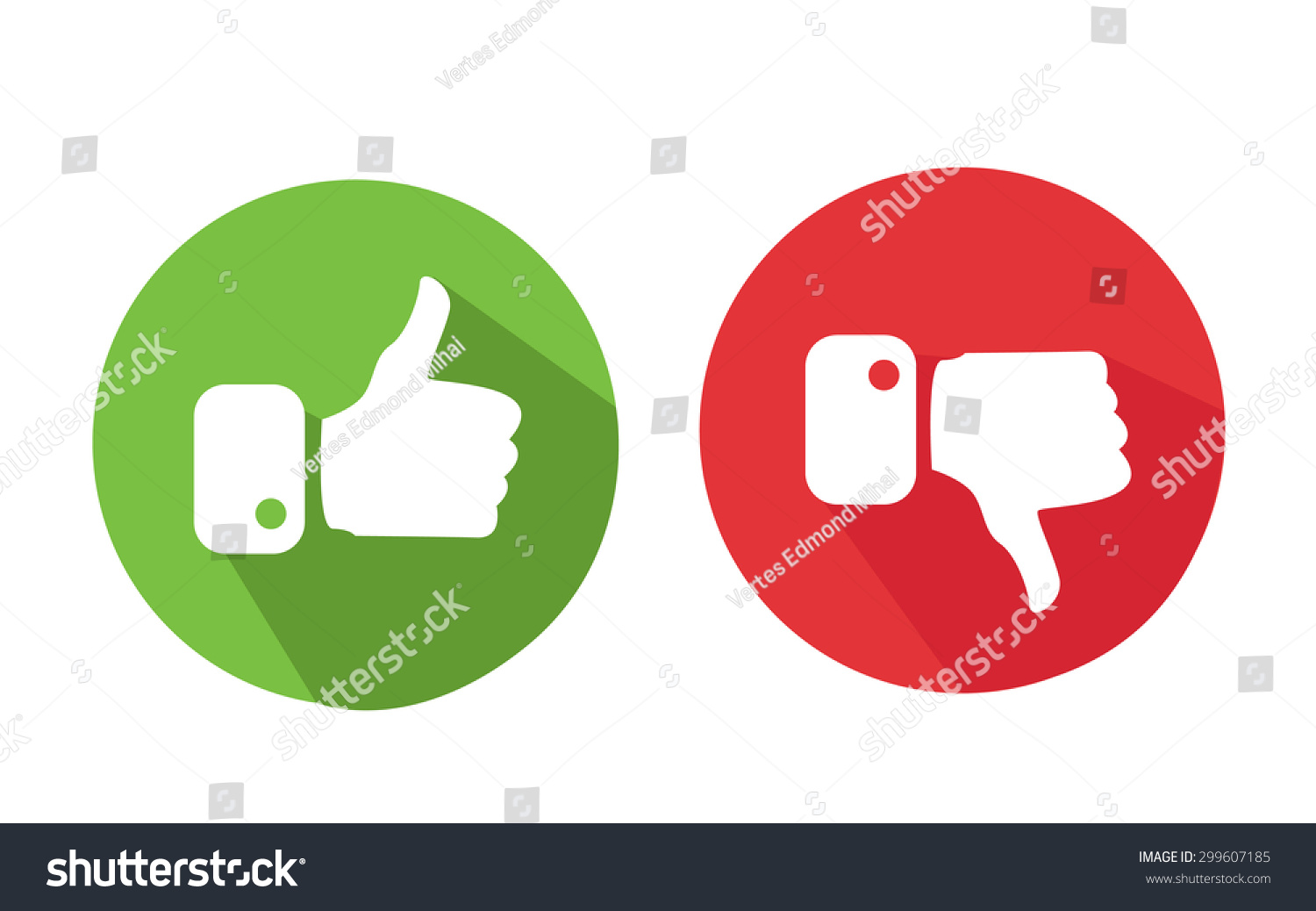 Modern Thumbs Up And Thumbs Down Icons Stock Vector Illustration ...