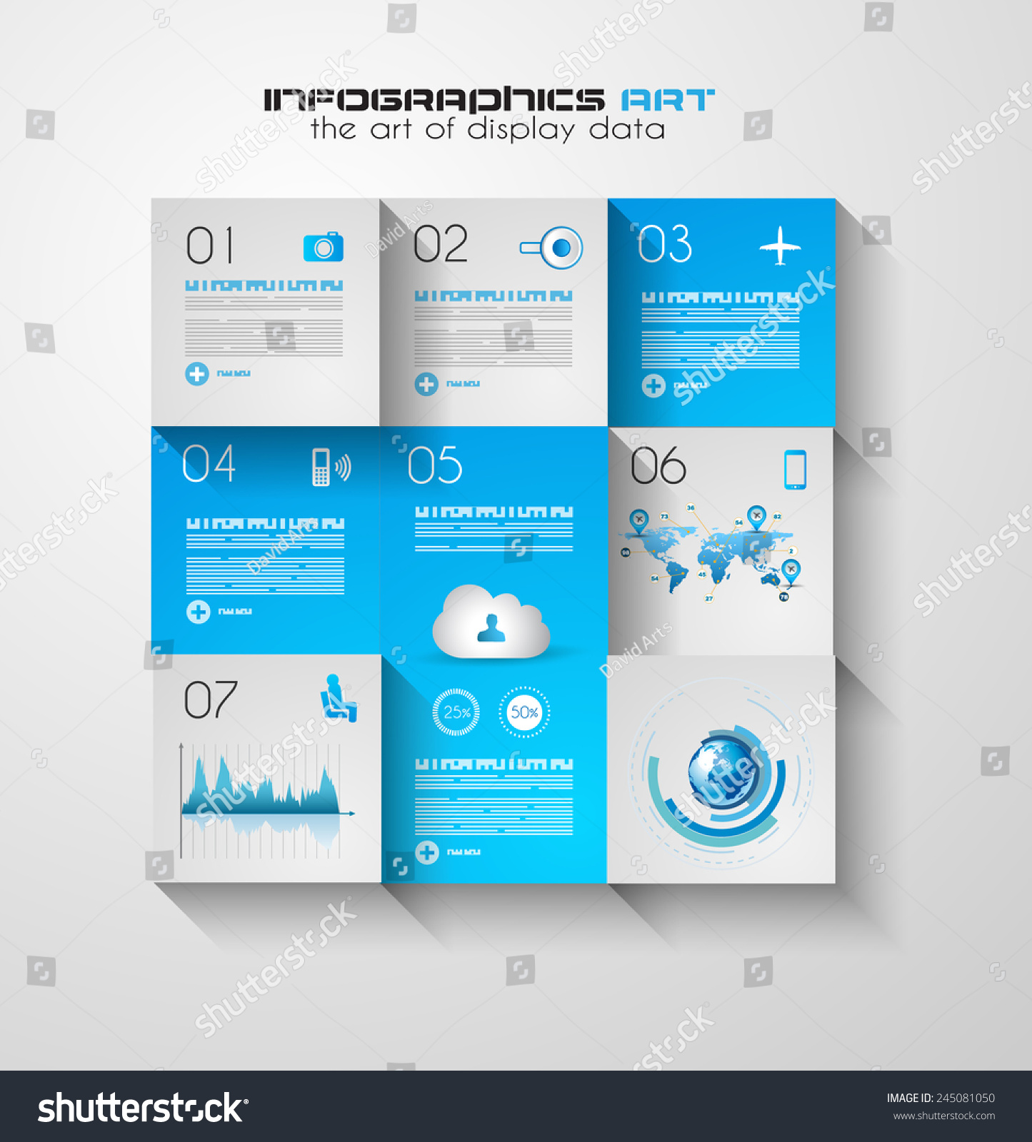 Modern Ui Flat Style Infographic Layout Stock Vector (Royalty Free ...