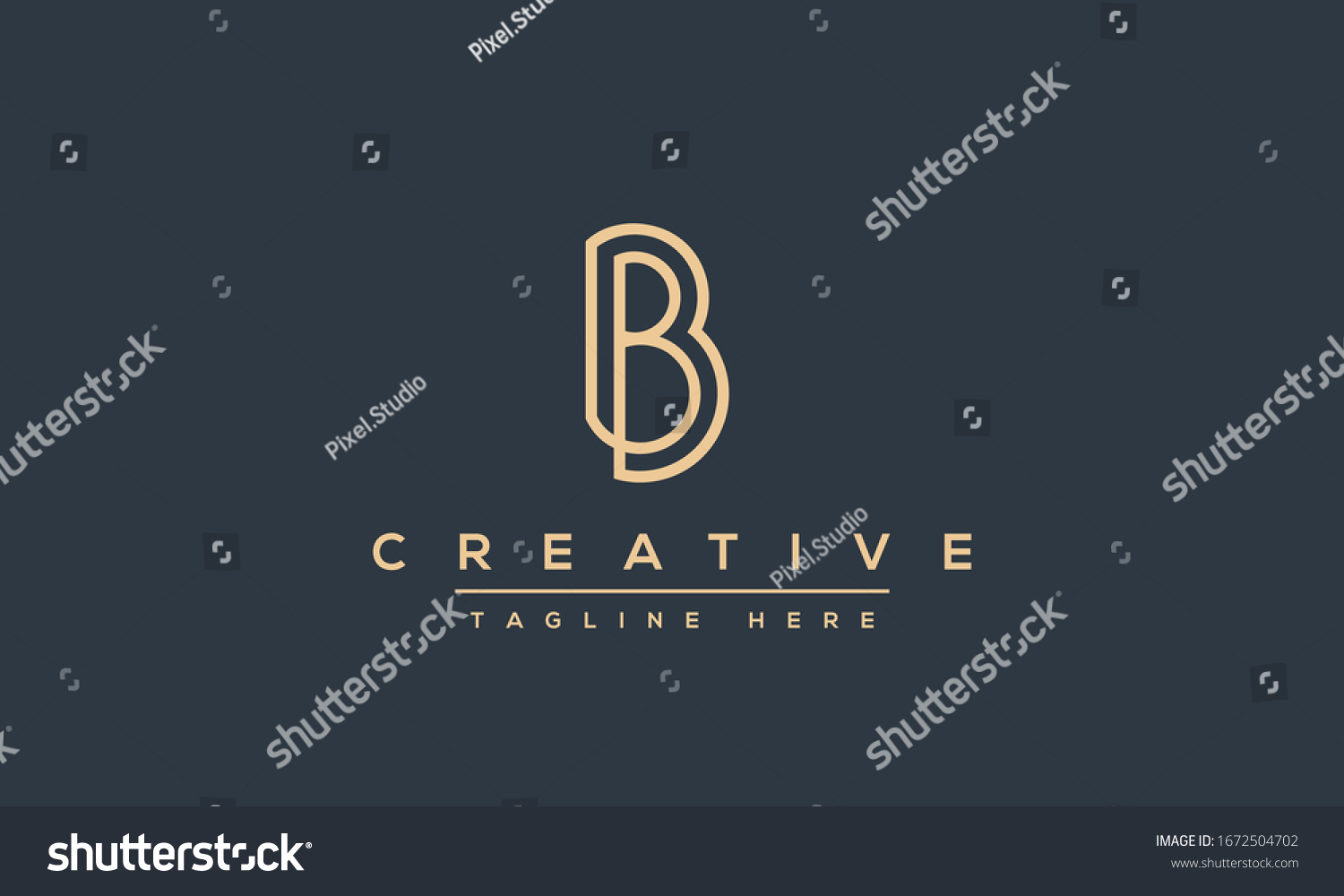 Modern Unique Creative B Logo Design Stock Vector (Royalty Free) 1672504702