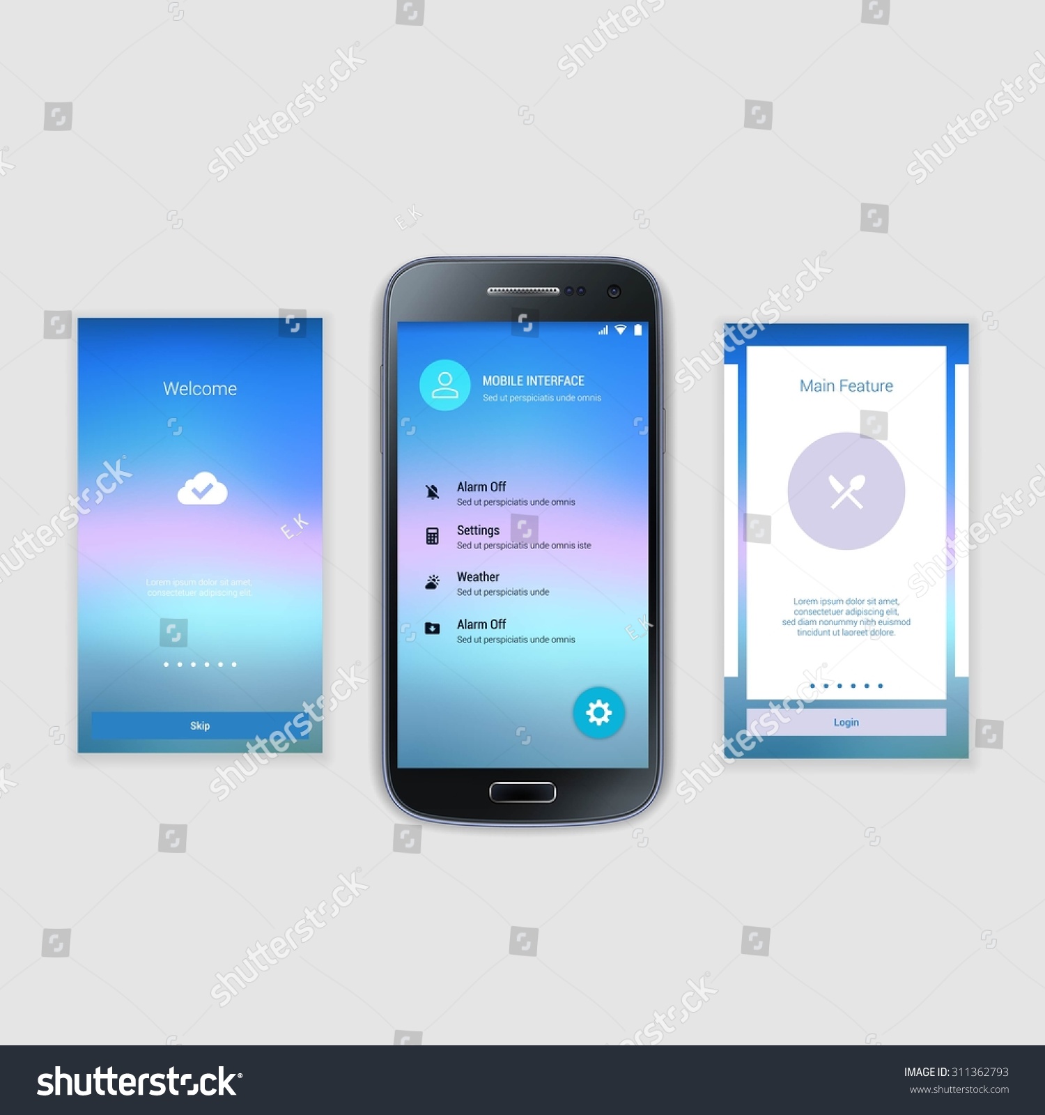 Modern User Interface Ux Ui Screen Stock Vector (Royalty Free ...
