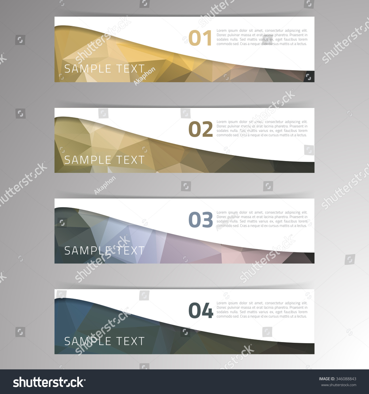 Modern Vector Banner Low Polygon Background Stock Vector Royalty Free