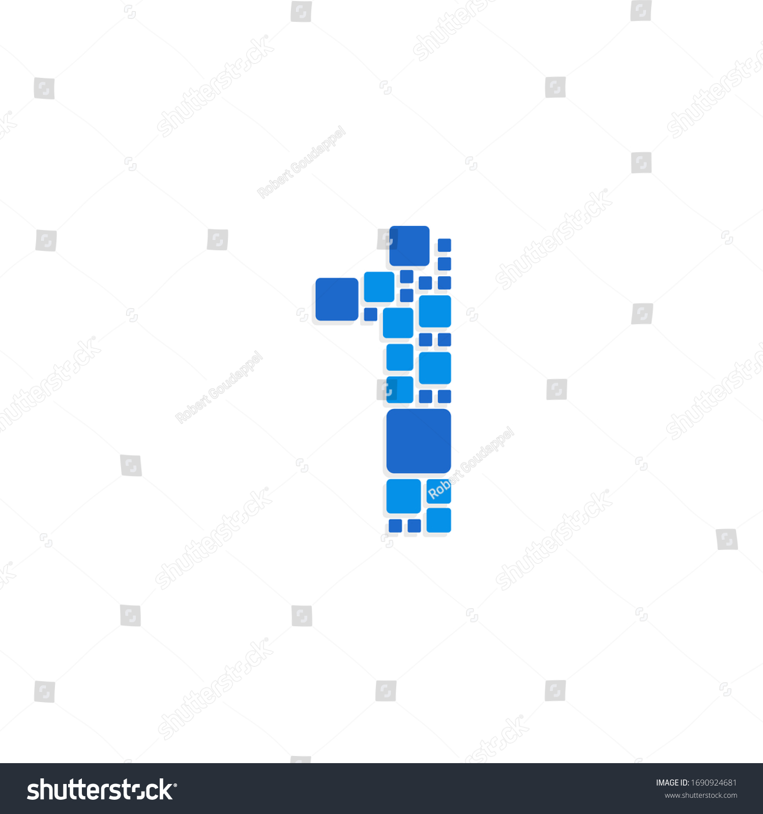 Modern Vector Logo Number 1 1 Stock Vector (Royalty Free) 1690924681