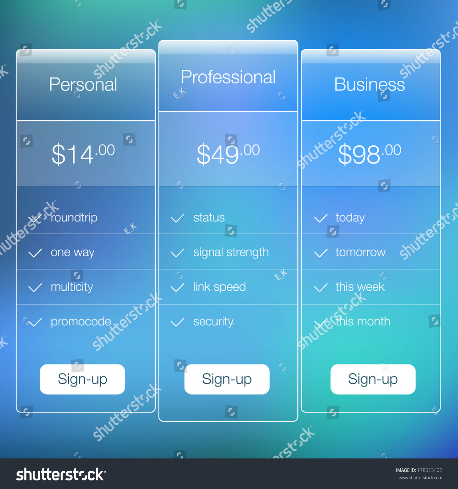 user interface template