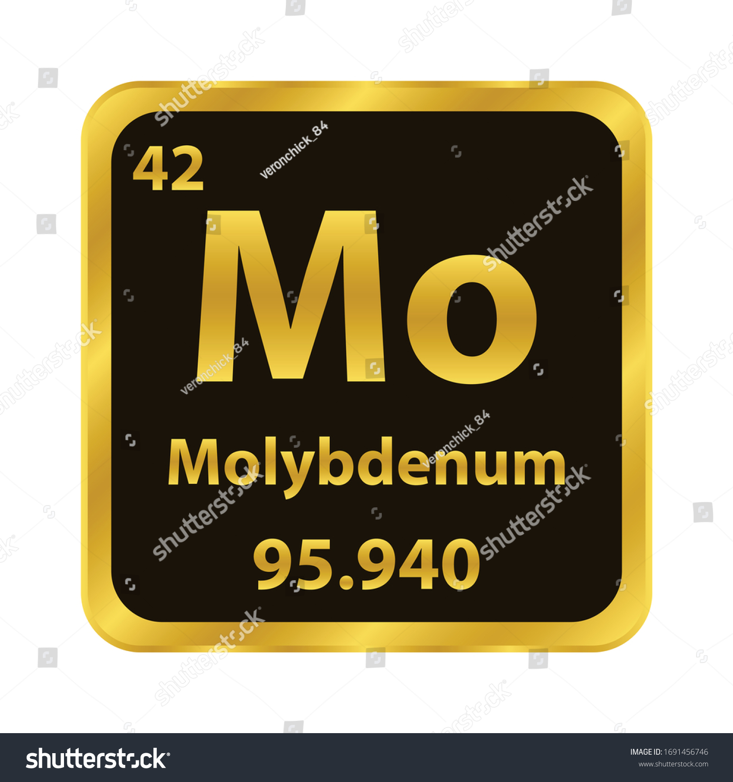 Molybdenum Mo Chemical Element Icon Chemical Stock Vector Royalty Free 1691456746