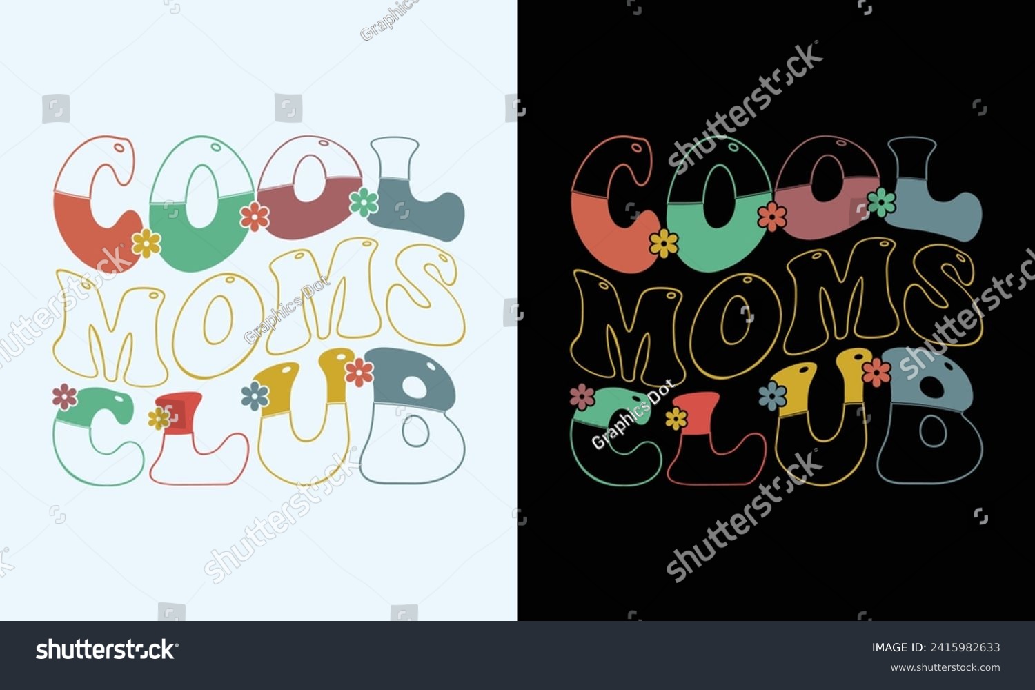 SVG of Mom Cut File,Happy Mother's Day Design,Cool Moms Club Retro Design,Best Mom Day Design,gift, lover,Cool moms club quote retro wavy colorful Design svg