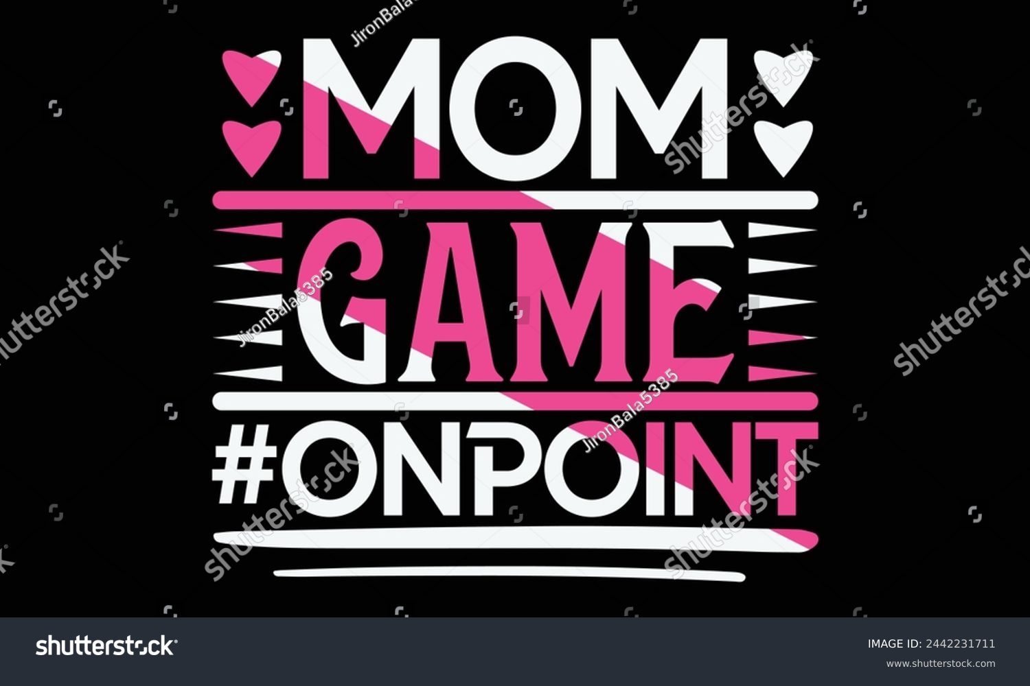 SVG of Mom game #onpoint - Mom t-shirt design, isolated on white background, this illustration can be used as a print on t-shirts and bags, cover book, template, stationary or as a poster. svg