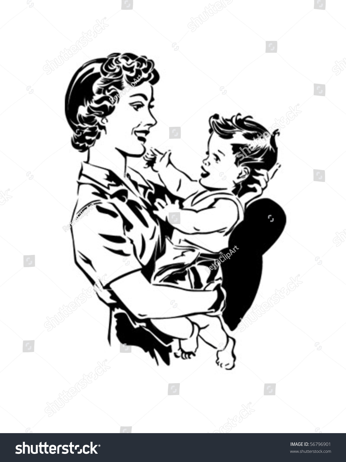 mother holding baby clipart free - photo #36